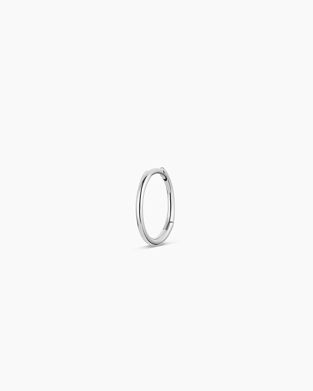 14K White Gold Classic Single Huggie Hoop Earrings - Minimalist & Dainty Everyday Jewelry for Women - Perfect for Work, Date Night & Casual Outings