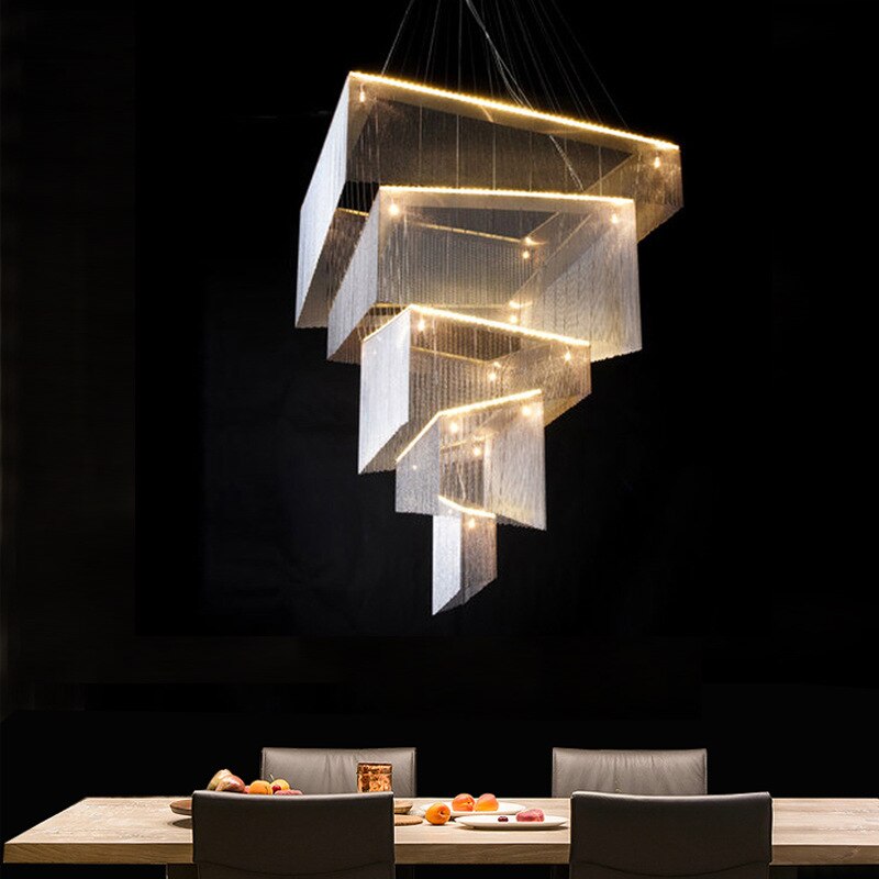 Elegant Tassel Chain Chandelier Lighting Fixture - Vintage Crystal Pendant Light for Dining Room, Bedroom & Living Room Decor | Perfect for Home, Wedding & Party Decoration
