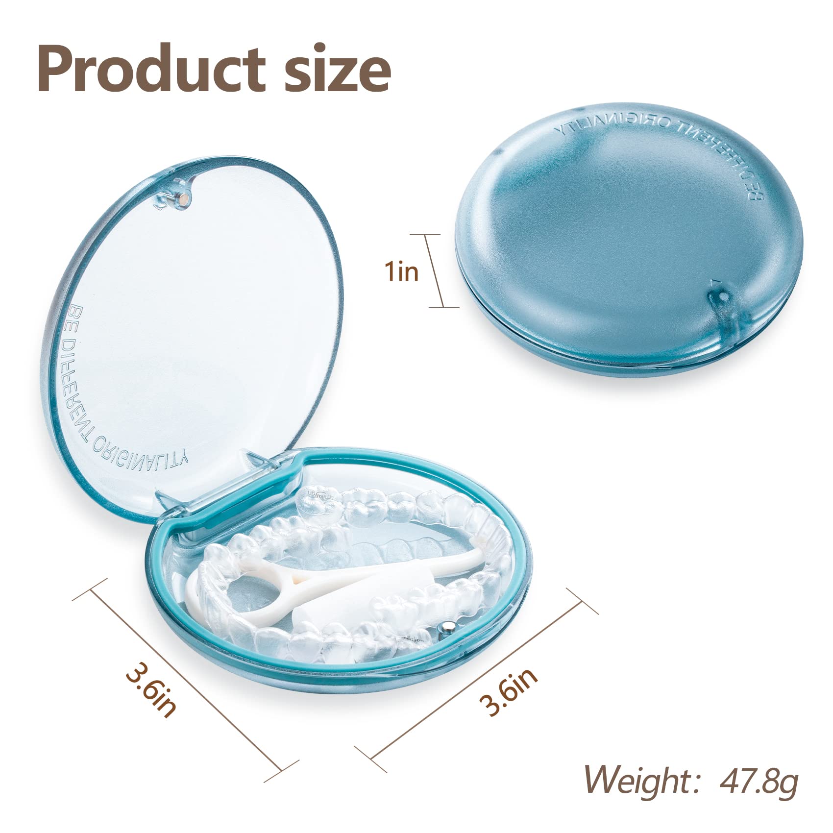 2 Pack Orthodontic Retainer Case with Magnetic Closure - Cute Night Guard & Aligner Storage for Kids, Teens & Adults - Portable, Easy to Clean - Perfect for Travel, School & Home Use