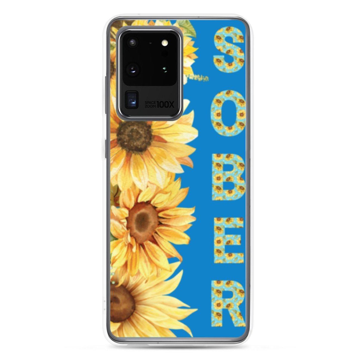 SOBER Sunflower Samsung Phone Case - Elegant Chinoiserie Floral Design Clear Protective Cover for Galaxy S21/S22/S23 - Perfect for Daily Use & Gift Giving