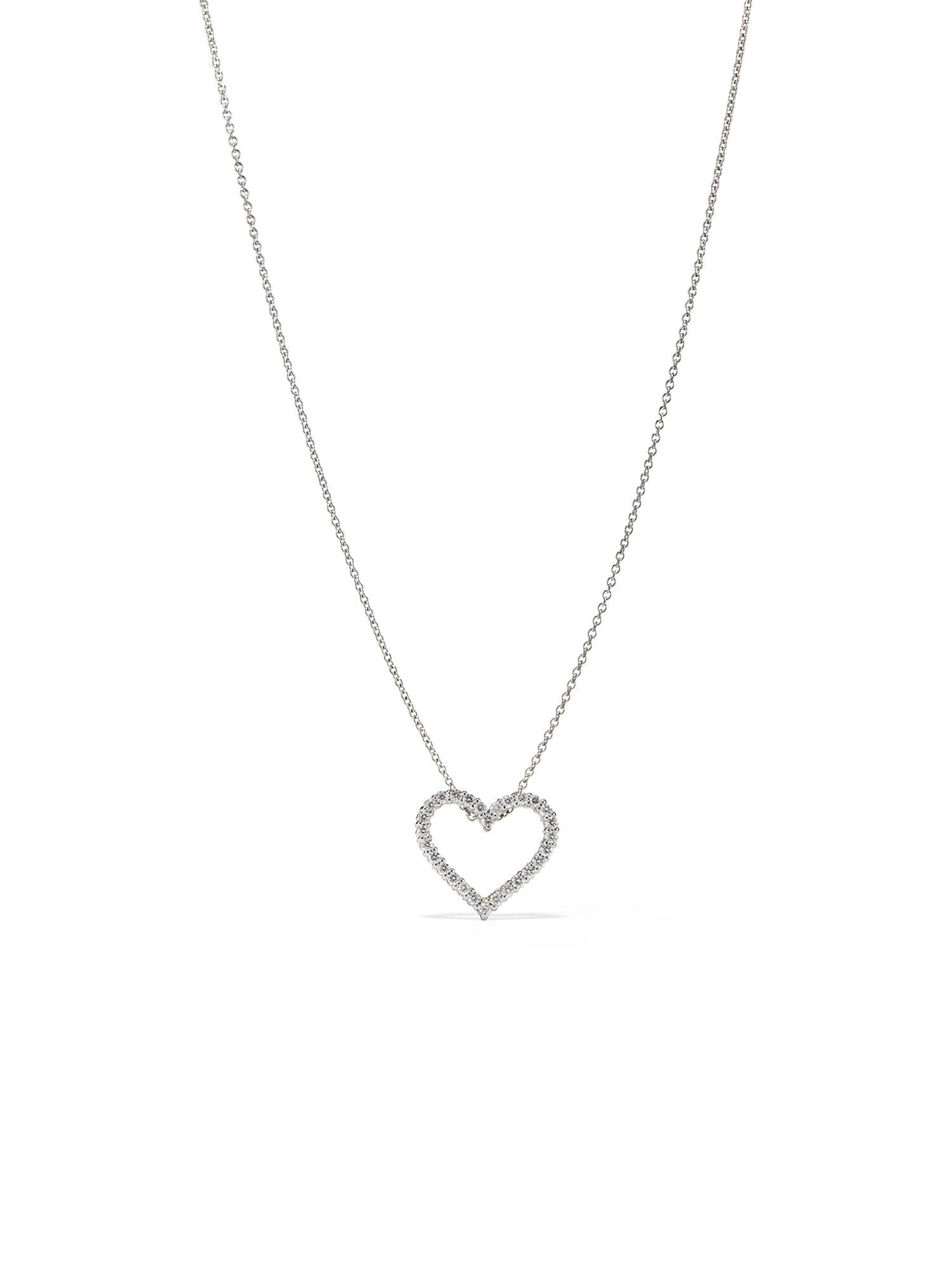 Open Heart Diamond Necklace for Women - 14K Gold Pendant with Real Diamonds - Elegant Valentine's Day Gift for Her - Perfect for Anniversaries, Engagements & Special Occasions