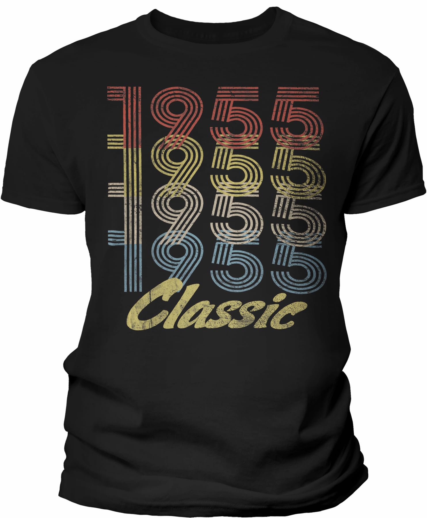 Vintage 1955 Retro 70th Birthday Gift T-Shirt for Men - Classic 70 Years Old Birthday Present - Perfect for 70th Birthday Parties & Milestone Celebrations