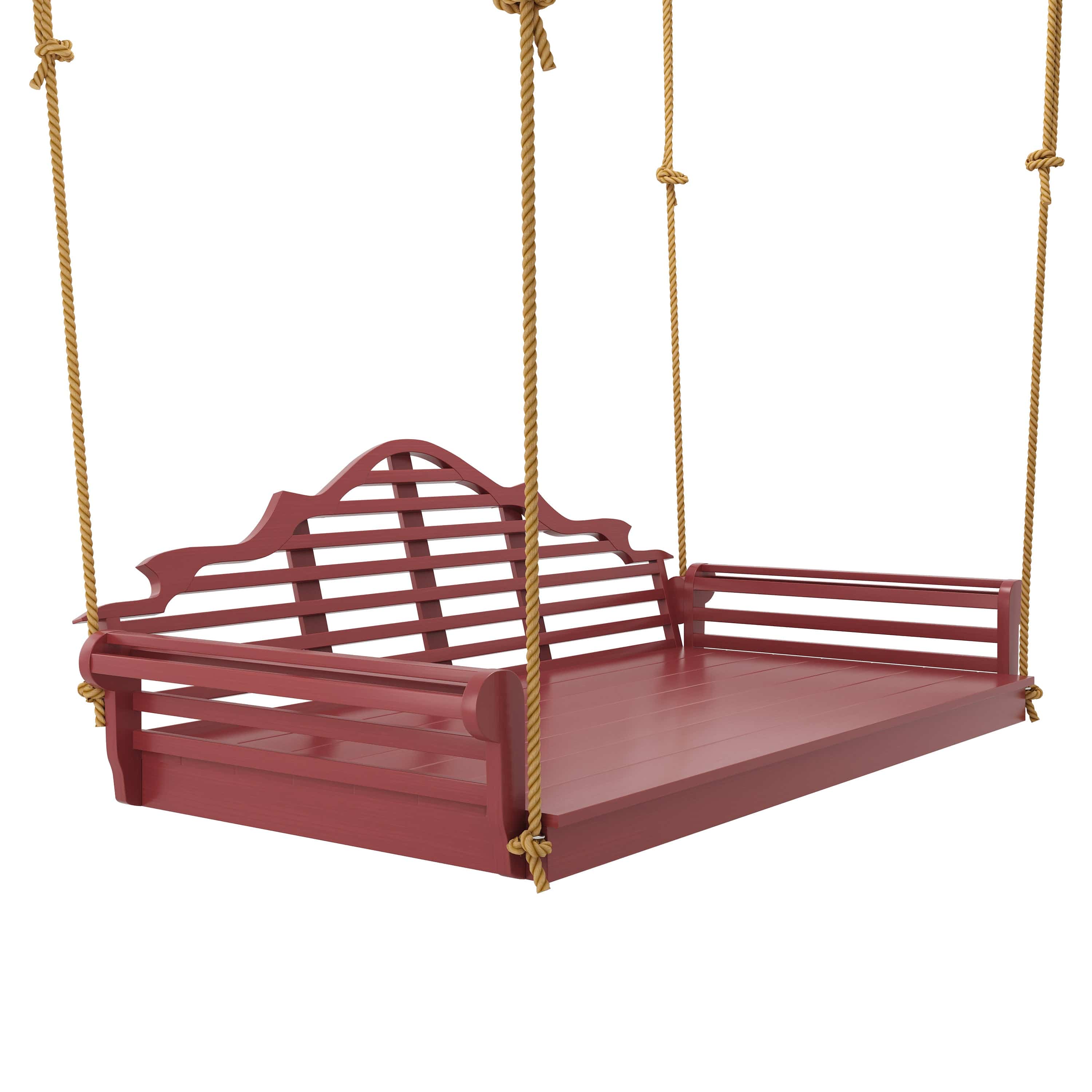 Keystone Amish Co. 6 Foot Milan Recycled Plastic Swing Bed - Outdoor Patio Furniture for Porch, Garden, and Backyard Relaxation