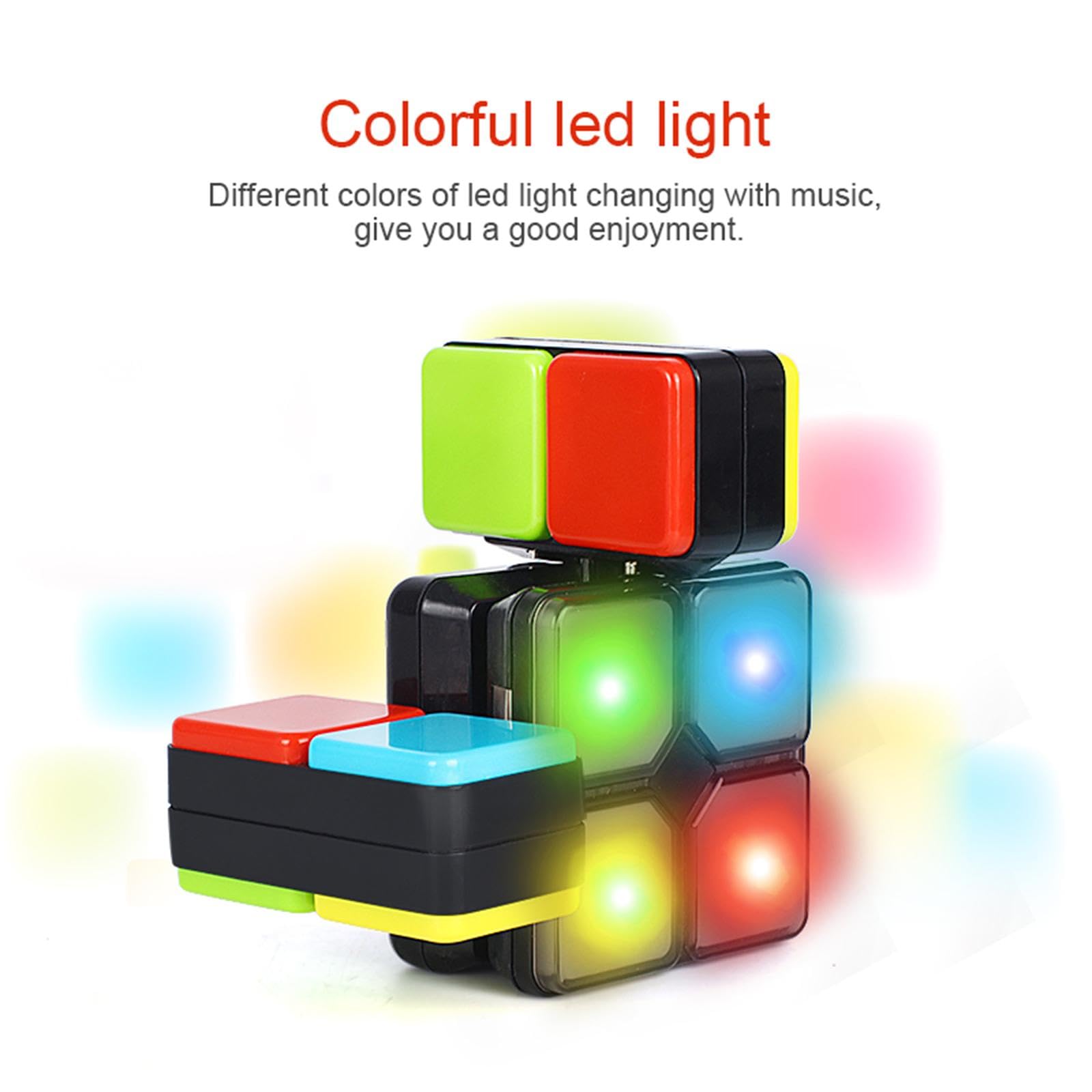 Amagogo LED Memory Game Cube - Electronic Brain Training Toy for Kids, Boys & Girls - Perfect for Family Game Nights & Educational Playtime