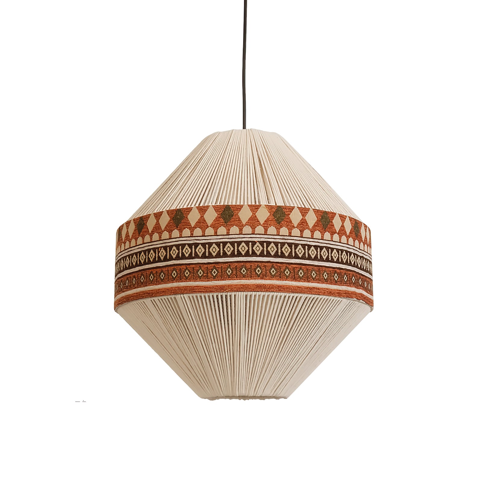 Bohemian Fringe Pendant Lamp - Handmade Rattan Chandelier with Beaded Tassels for Living Room, Bedroom & Dining Room Decor | Perfect for Boho, Farmhouse & Coastal Style Homes