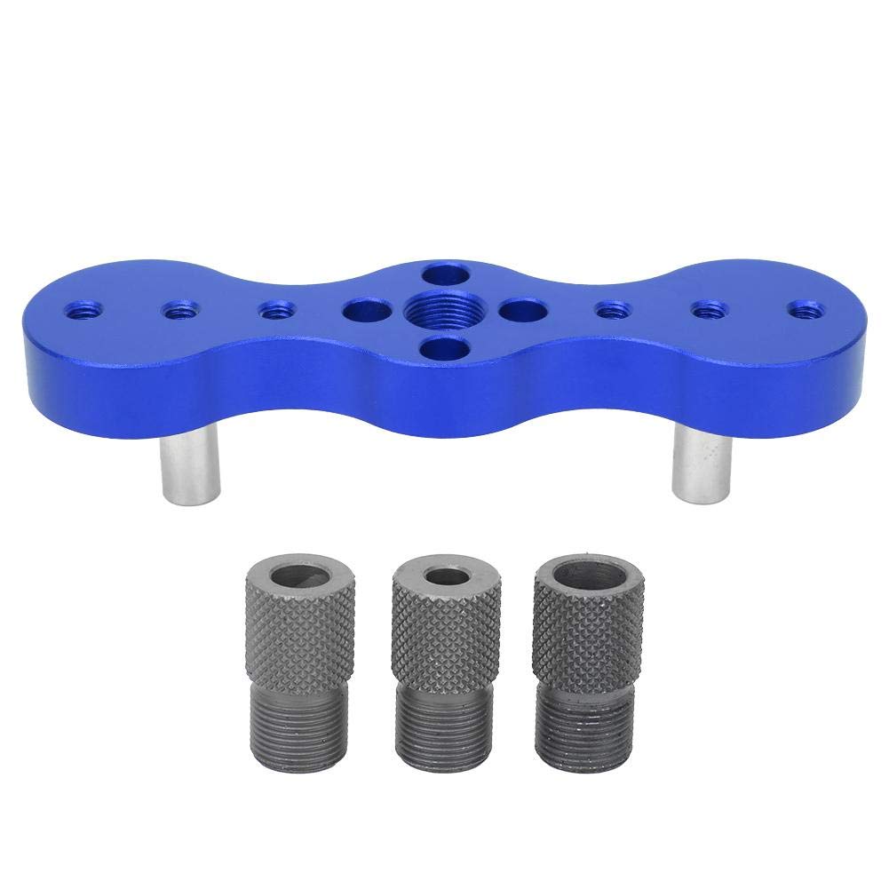 **Durable Woodworking Drill Bit Guide Jig - Compact & Easy-to-Use Dowel Drill Guide for Precision Carpentry - Perfect for DIY Projects, Furniture Making & Wood Joinery (Blue)**