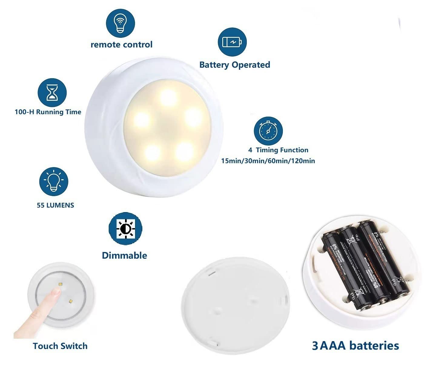 KEFA Modern Battery Operated Wall Sconces Set of 2 - Wireless Brass Gold Wall Lights with Dimmable LED & Remote Control - Perfect for Bathroom Vanity, Dresser, Bedroom Nightstand and Living Room Accent Lighting