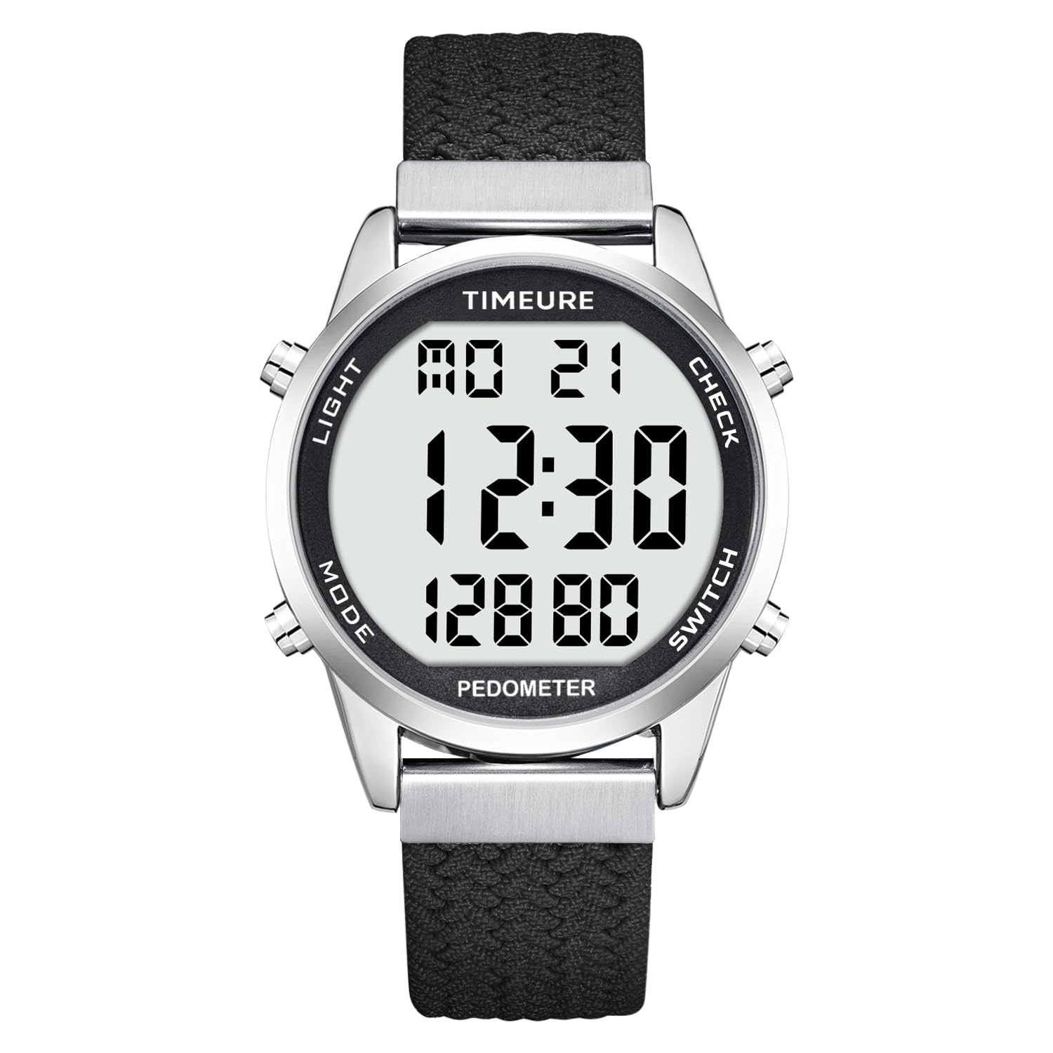 Accurate Pedometer Watch for Men - Step Counter, Waterproof, Large Display | Fitness & Running