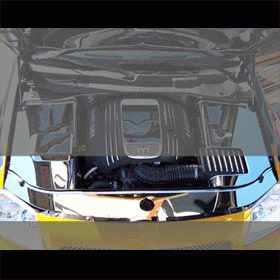 Polished Header Plate for Chrysler 300C 2005-2010 Models | American Car Craft | High-Quality Chrome Finish | Perfect for Engine Bay Upgrades & Car Shows