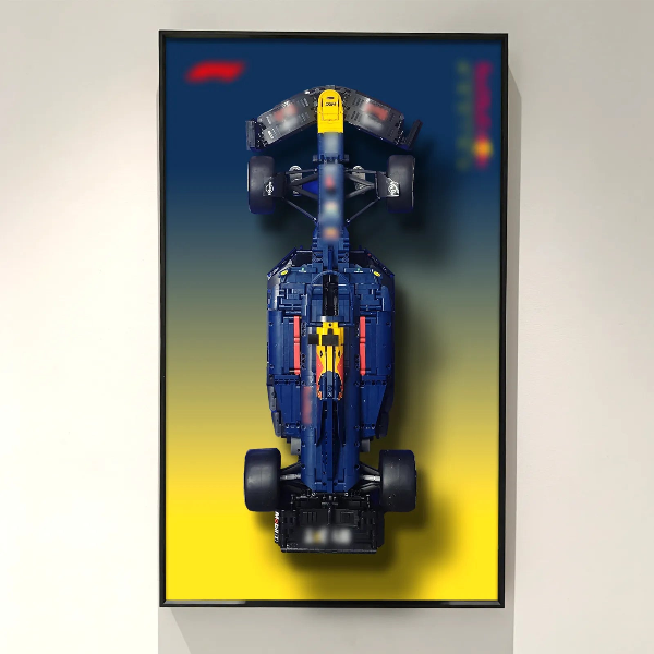 LEGO Oracle Red Bull Racing RB20 F1 Car 42206 Wall Display Frame - Premium Showcase for LEGO Technic Model - Perfect for Home Office, Man Cave, or Racing Fan Collection Display
