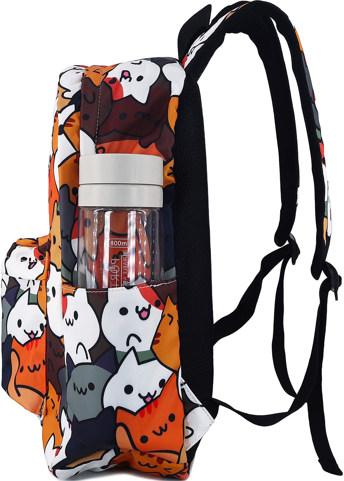 Roffatide Anime Light Up Backpack - Large Capacity Black Backpack for School, Travel & Cosplay | Perfect for Anime Fans & Gift Giving