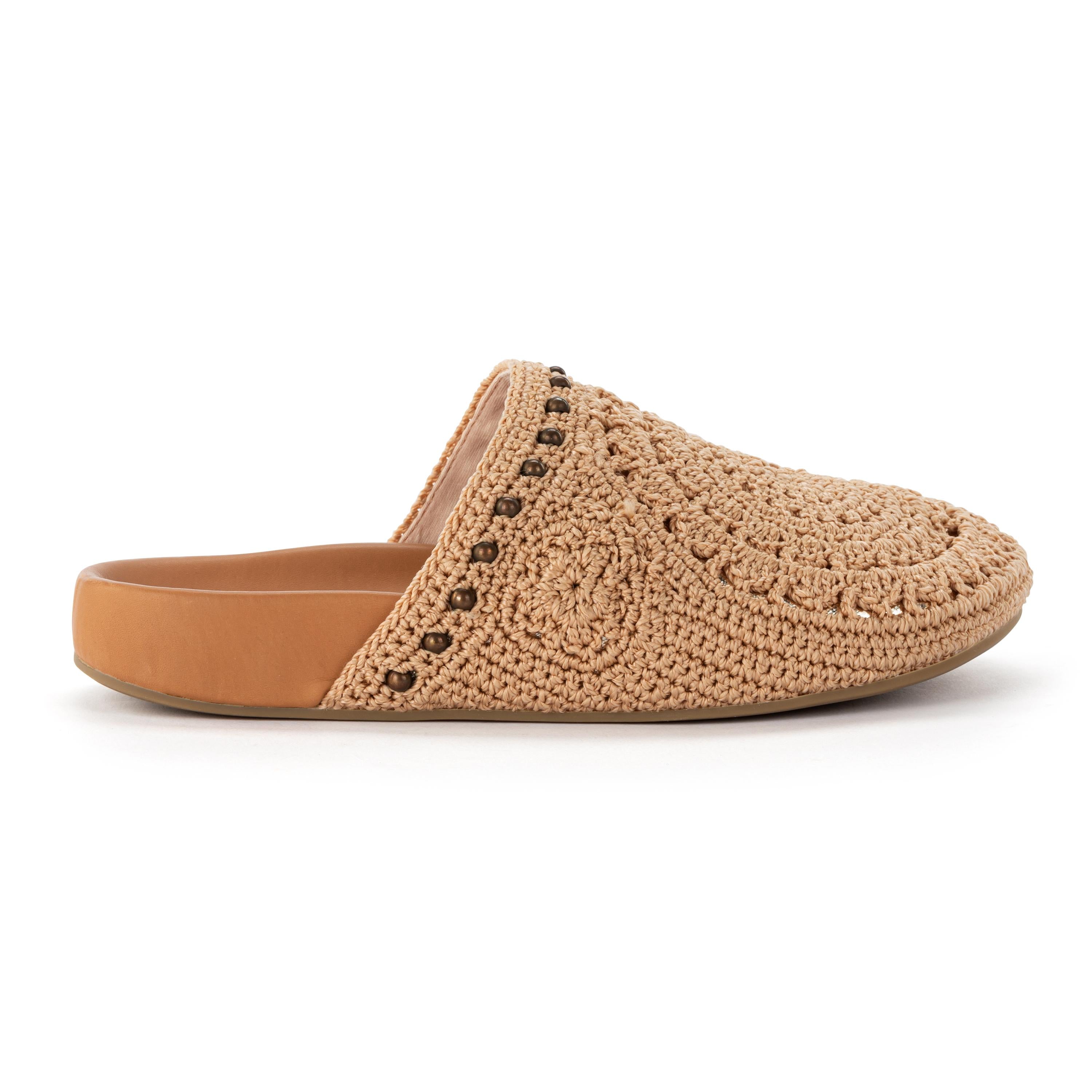 Bolinas Crochet Clogs for Women - Comfortable Handmade Summer Slide Sandals with Arch Support - Perfect for Beach, Pool, and Casual Outings