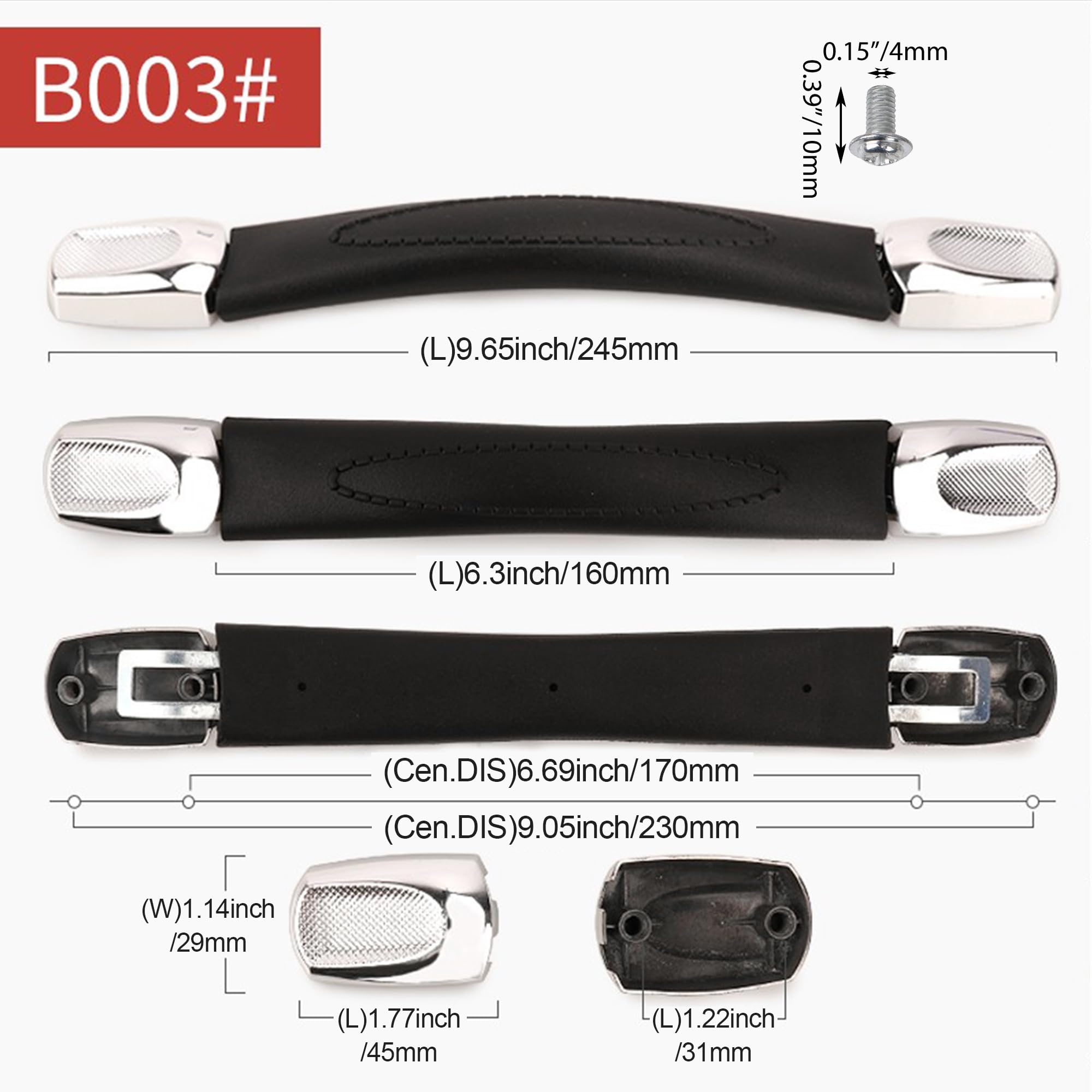 BQLZR Suitcase Luggage Replacement Handle - 16cm Flexible Spare Strap Handle Grip for Travel Bags (Perfect for Broken or Worn Suitcase Handles)