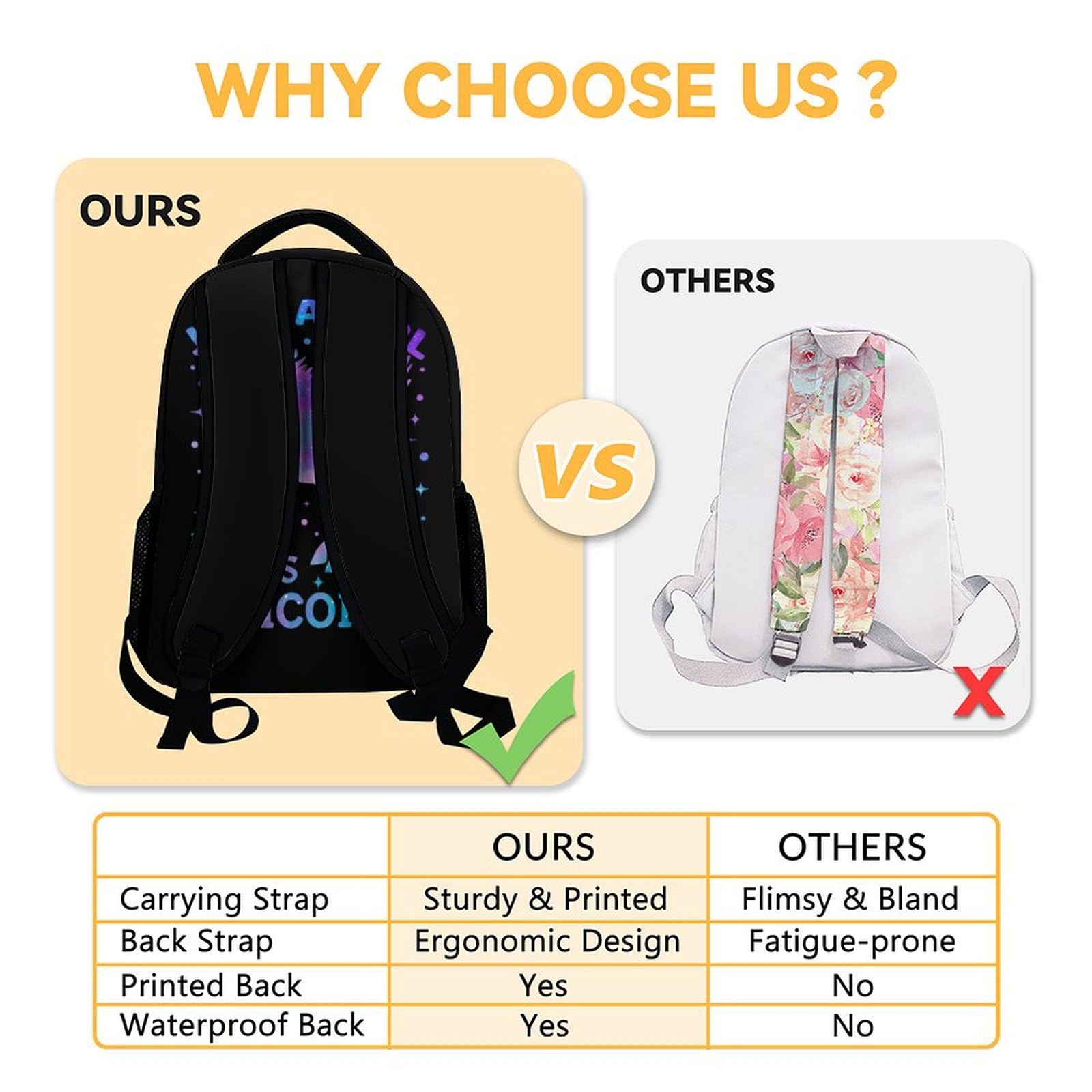 Unicorn Backpack for Girls & Women - 16 Inch Lightweight School Backpack, Cute Bookbag for Kids & Teens - Perfect for School, College, Travel & Daily Use