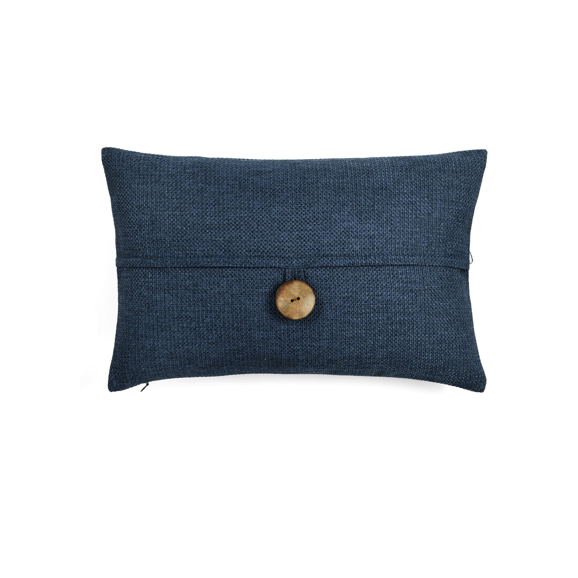 Linen Texture Woven Button Decorative Pillow Cover - Soft Bohemian Style Cushion Case for Sofa, Bed, Living Room & Home Decor
