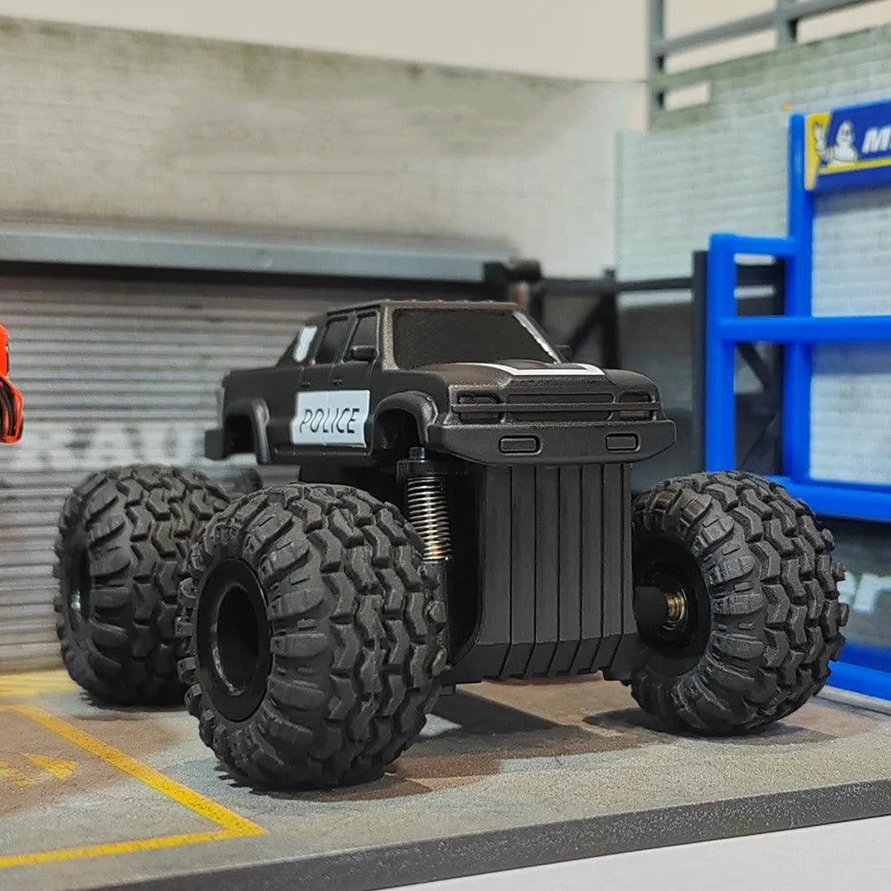 LDARC M58 1/58 Scale RTR BigFoot RC Monster Truck - 2.4Ghz Remote Control Off-Road Racing Car with RWD - Perfect for Backyard Bashing, Indoor Crawling & RC Car Racing Competitions