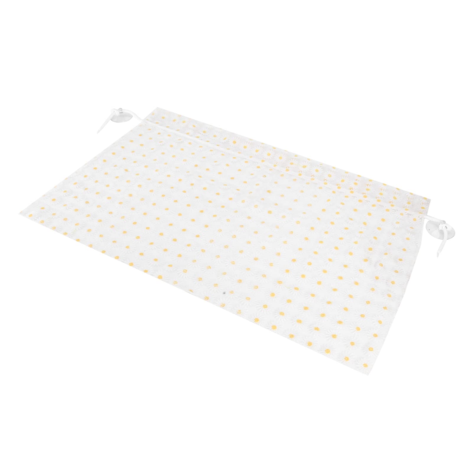 Portable Daisy Embroidery Car Window Curtain with Suction Cups - UV Protection Sun Shade for Family Travel & Road Trips