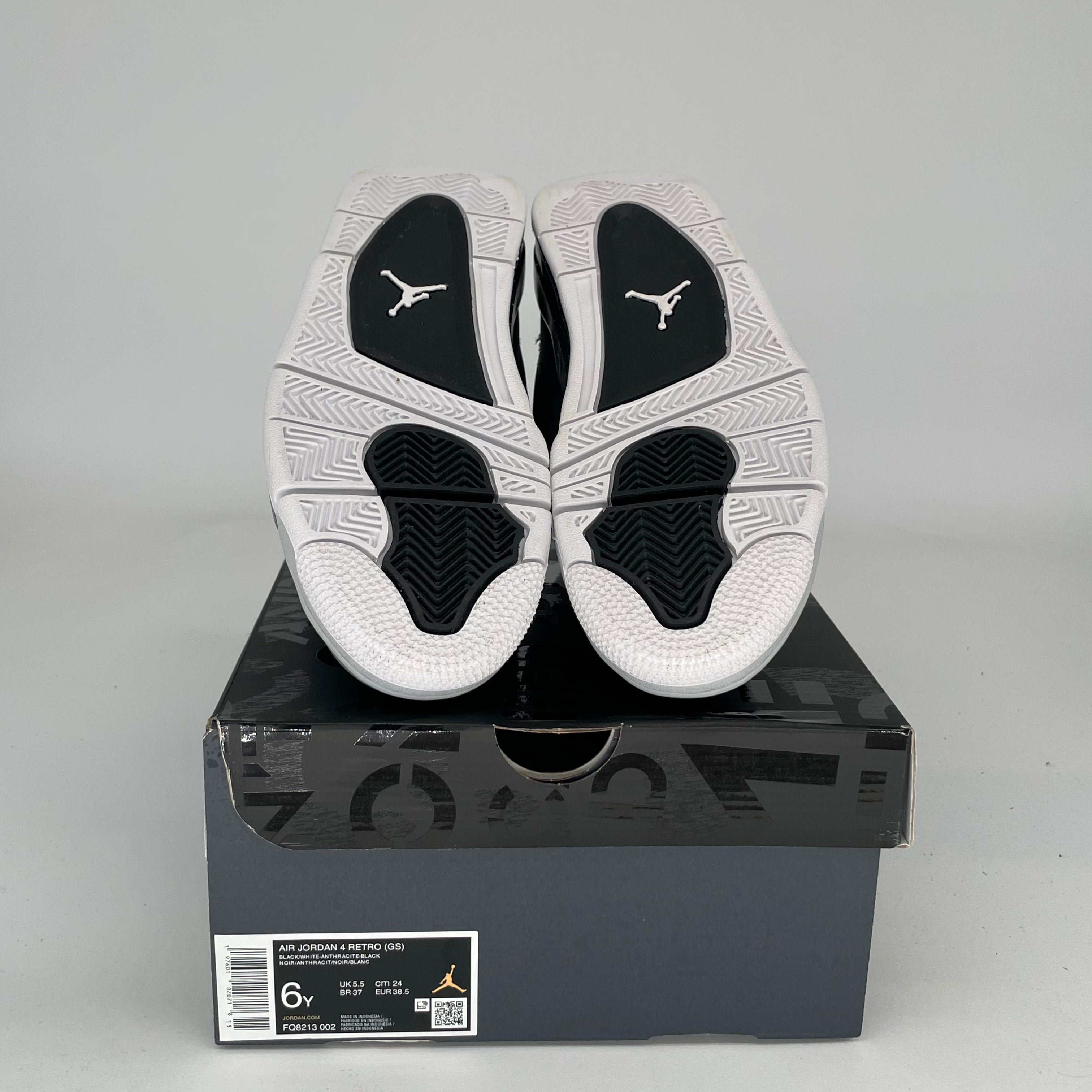 AIR JORDAN 4 FEAR Men's Basketball Shoes Size 6Y Black FQ8213-002 - Perfect for Streetwear, Sneaker Collecting & Casual Sports