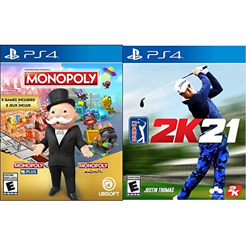 MONOPOLY PLUS & MONOPOLY Madness Bundle - PS4 & PS5 Digital Download | PGA TOUR 2K21 - PlayStation 4 Game | Family Board Game & Sports Simulation for Game Nights & Virtual Golf Tournaments