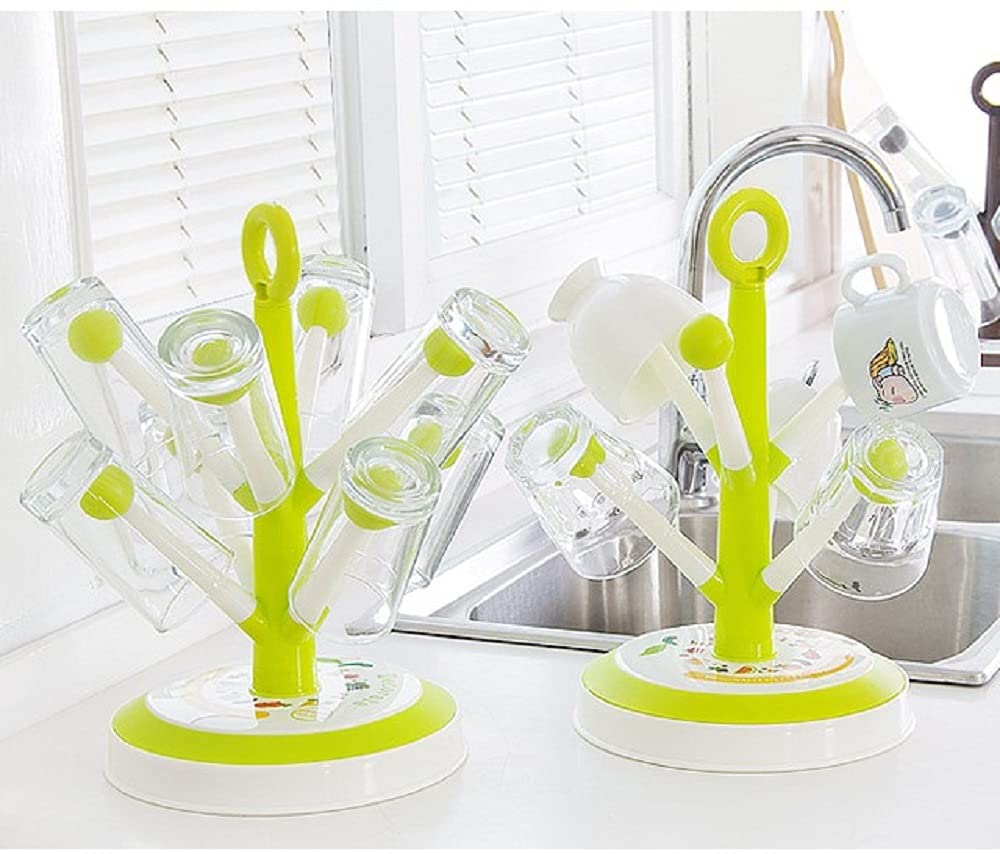 Stainless Steel Mug Tree Holder for Coffee Cups - 8 Cup Capacity - Perfect for Kitchen, Office & Dining Room Organization