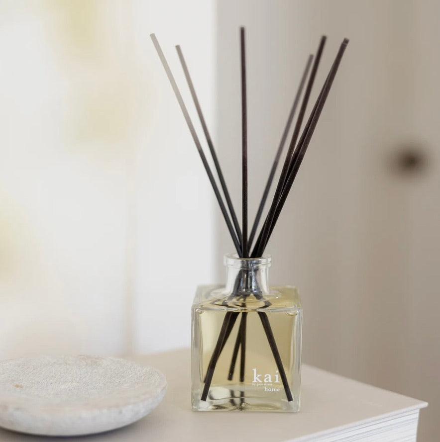 Kai by Gaye Straza Luxury Home Reed Diffuser Set - Aromatherapy Essential Oil Air Freshener for Living Room, Bedroom & Bathroom - Relaxing & Refreshing Scent for Home Decor & Gifts