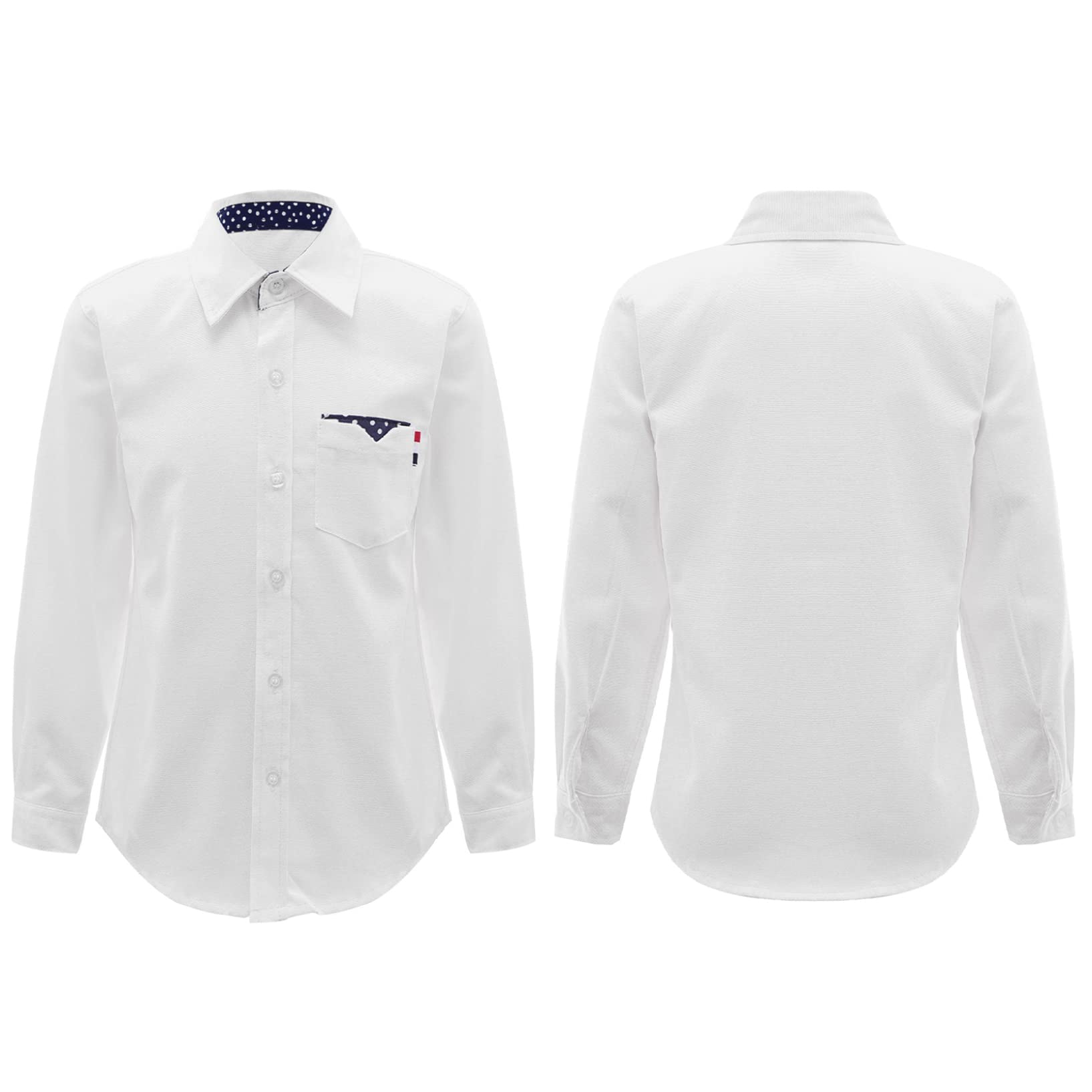 YUUMIN Boys Slim Fit Tuxedo Dress Shirt - Short Sleeve Formal Blouse with Turndown Collar & Button Closure - Perfect for Prom, Performances, Weddings & Special Occasions