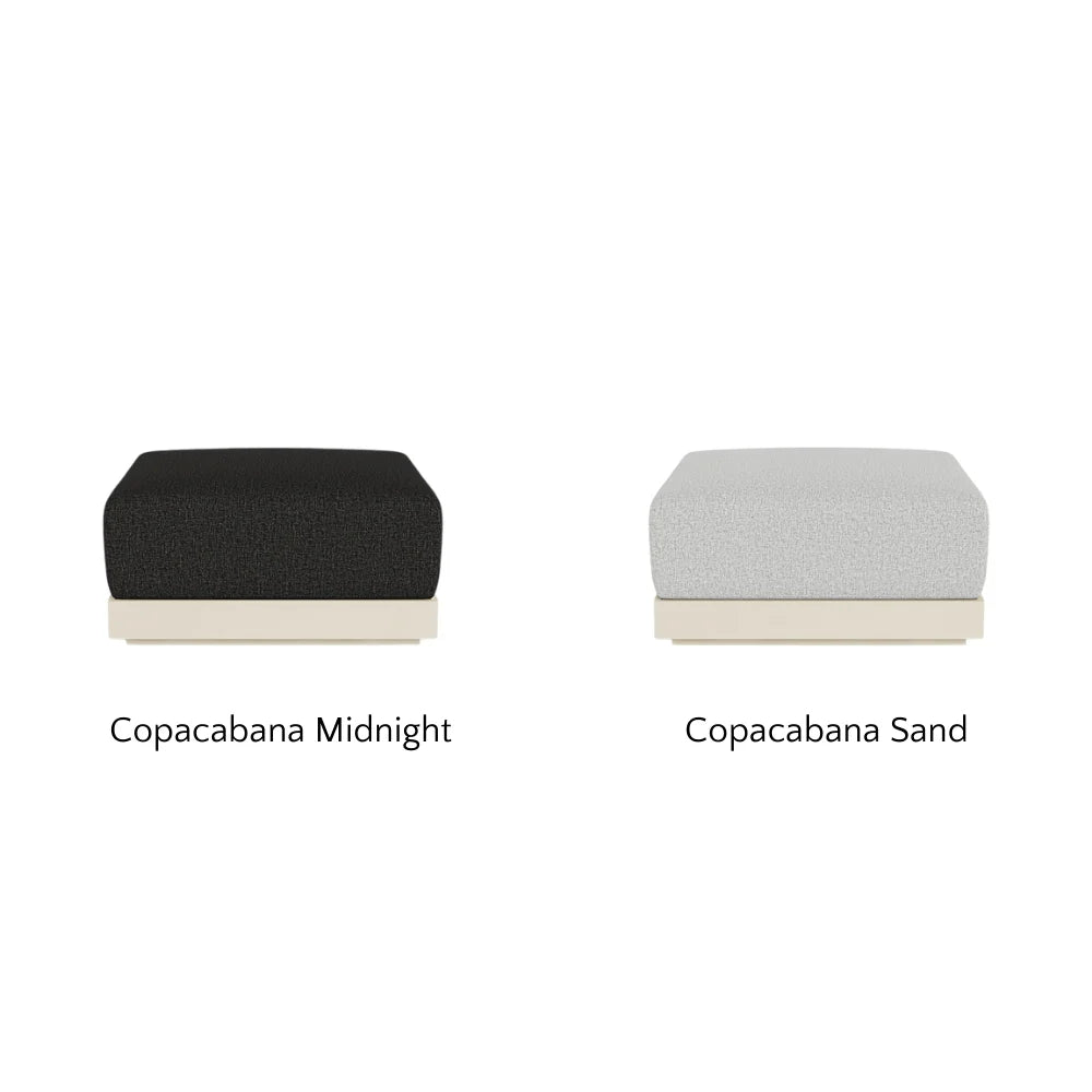 Antigua Outdoor Ottoman - Waterproof Patio Furniture, Weather-Resistant Garden Stool for Poolside, Deck, or Backyard Relaxation