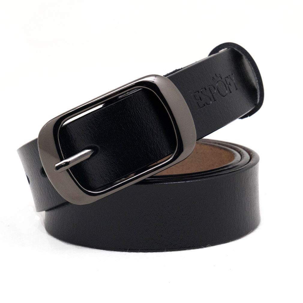 Genuine Leather Women's Belt with Single Prong Alloy Buckle - Red, Black, Brown | Stylish & Durable Fashion Accessory for Casual, Office & Everyday Wear