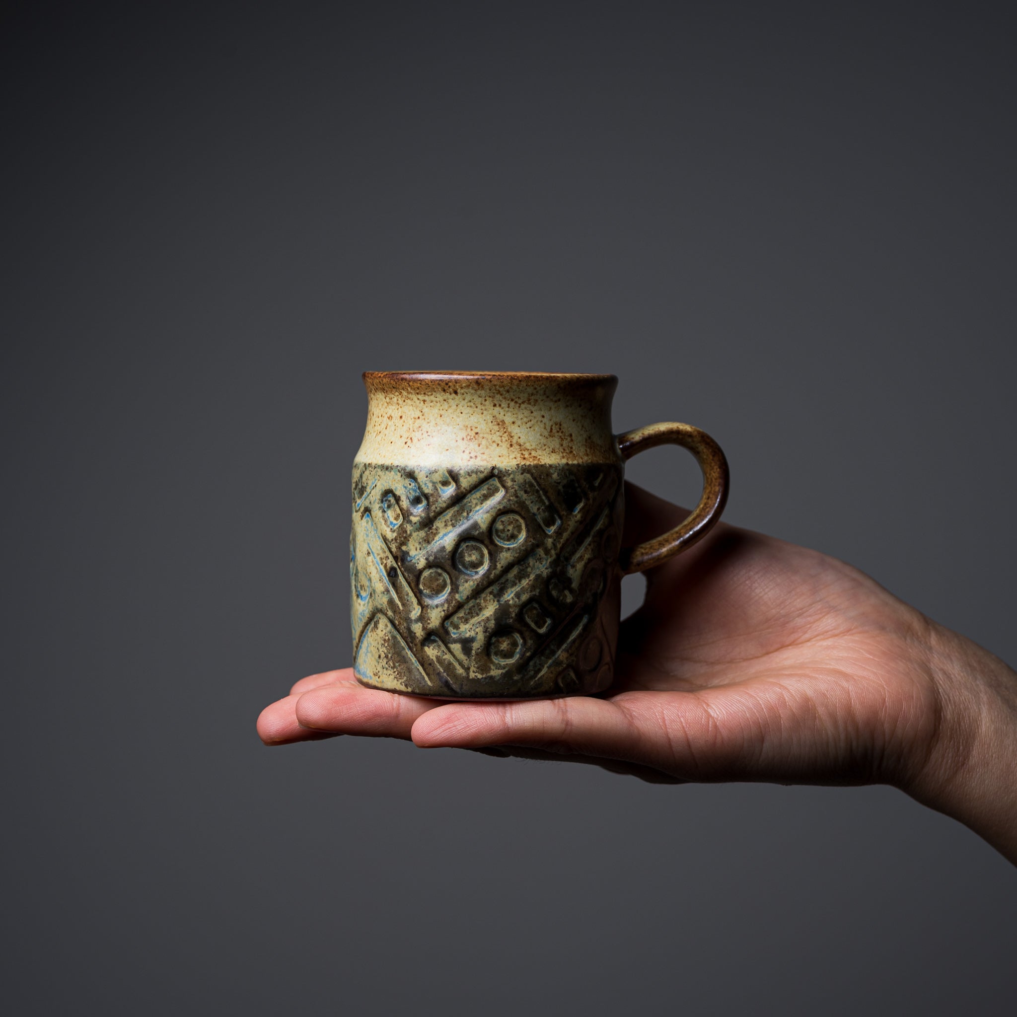 Seto Ware KASHIWA Small Mug Cup 140ml - Handmade Japanese Ceramic Tea Cup for Green Tea, Coffee & Matcha - Perfect for Home, Office & Gifts