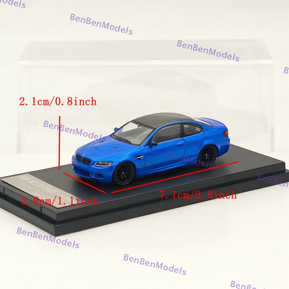 1/64 Scale BMW M3 E92 Coupe Blue Diecast Model Car - Highly Detailed Collectible Toy for Adults & Kids - Perfect for Display, Gifts, and Car Enthusiast Collections