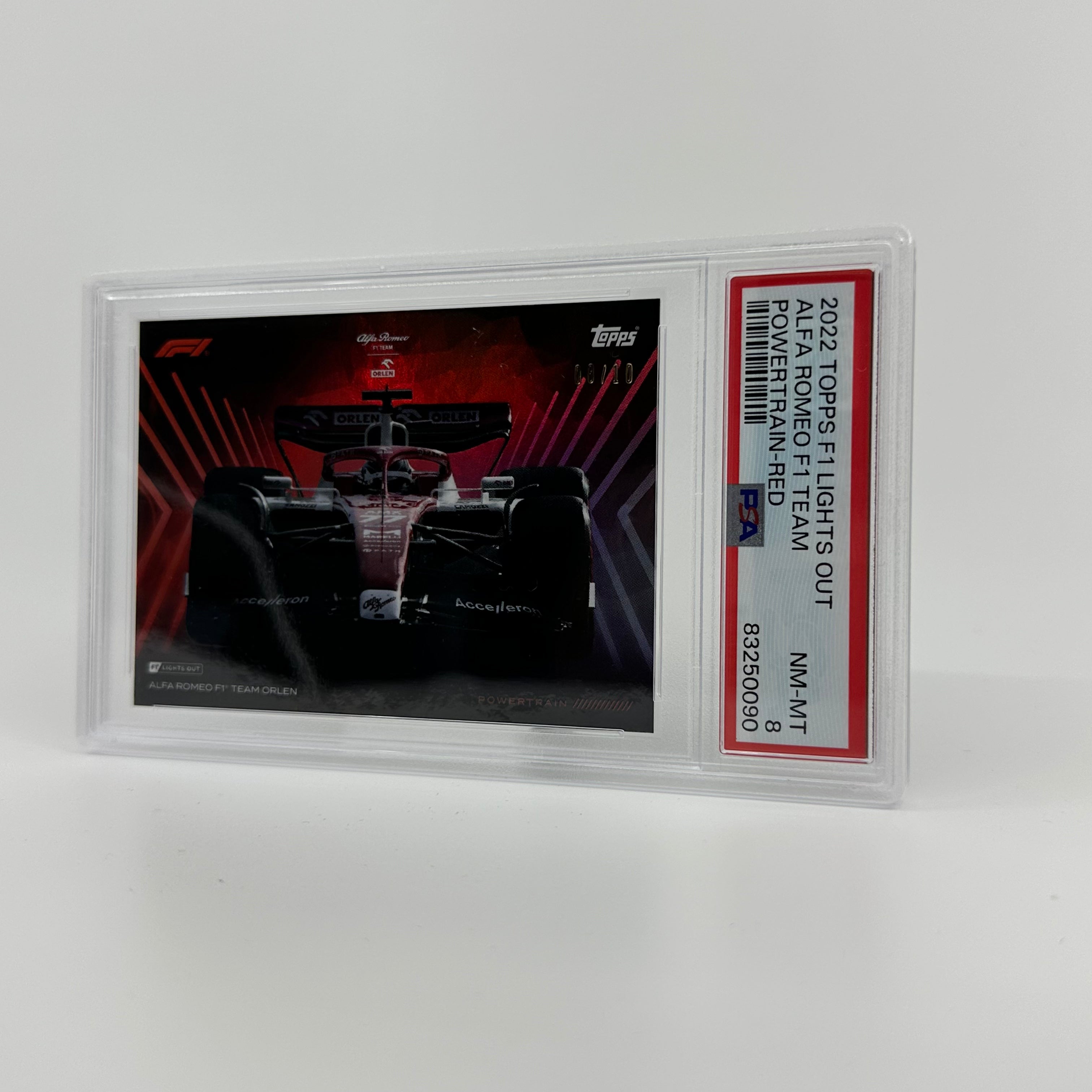 PSA 8 2008 Alfa Romeo F1 Team Powertrain Red Racing Memorabilia - Perfect for F1 Collectors & Motorsport Fans Display