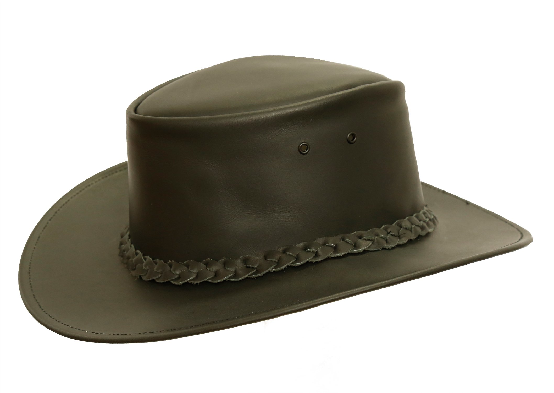 KAKADU Traders Colonial Leather Hat - Vintage Style Cowboy Hat for Men & Women - Durable & Waterproof - Perfect for Outdoor Adventures, Rodeos, and Western Fashion