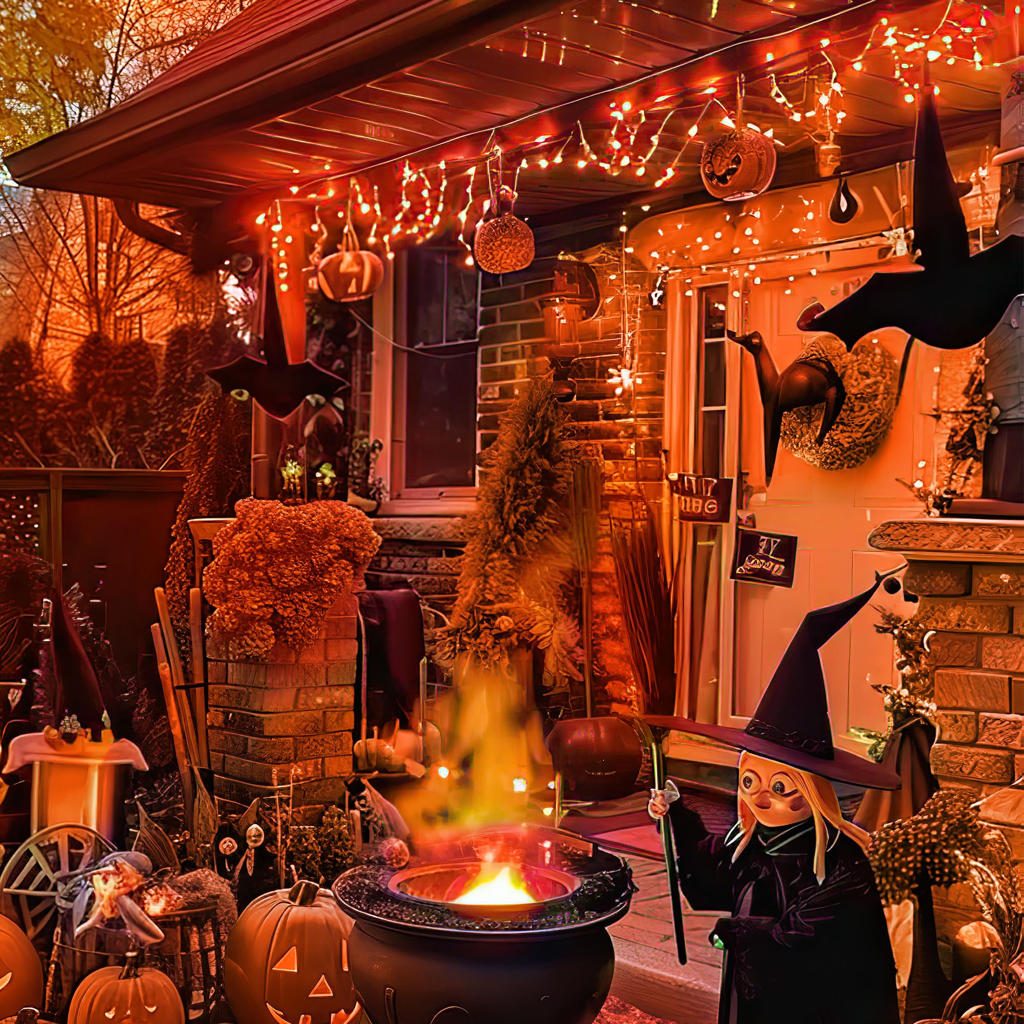 Techip Halloween Lights - 300LED Orange String Lights 108FT, Waterproof Outdoor/Indoor Mini Fairy Lights for Tree, Garden, Party, Carnival, Thanksgiving & Christmas Decorations - Perfect for Halloween, Home, Yard, and Holiday Celebrations