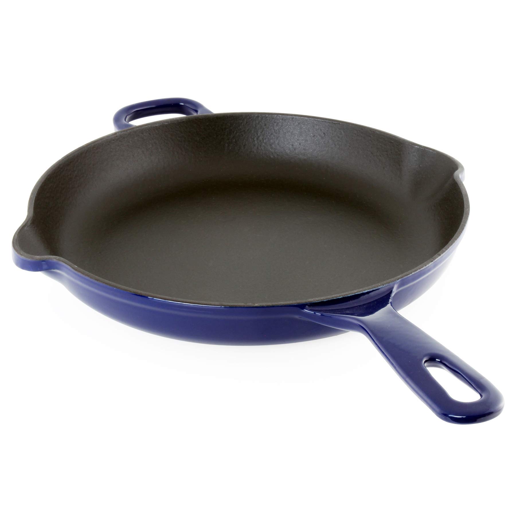 Chantal Enameled Cast Iron 10-Inch Skillet - Cobalt Blue | Durable Nonstick Cookware for Stovetop, Oven & Camping | Perfect for Searing, Frying & Baking