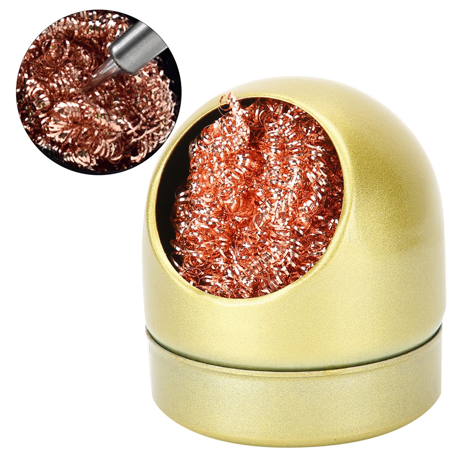 High-Quality Soldering Iron Tip Cleaner - Durable Multifunctional Wire Ball for Efficient Soldering Tip Cleaning (Golden) - Perfect for Electronics Repair, DIY Projects, and Professional Soldering Work