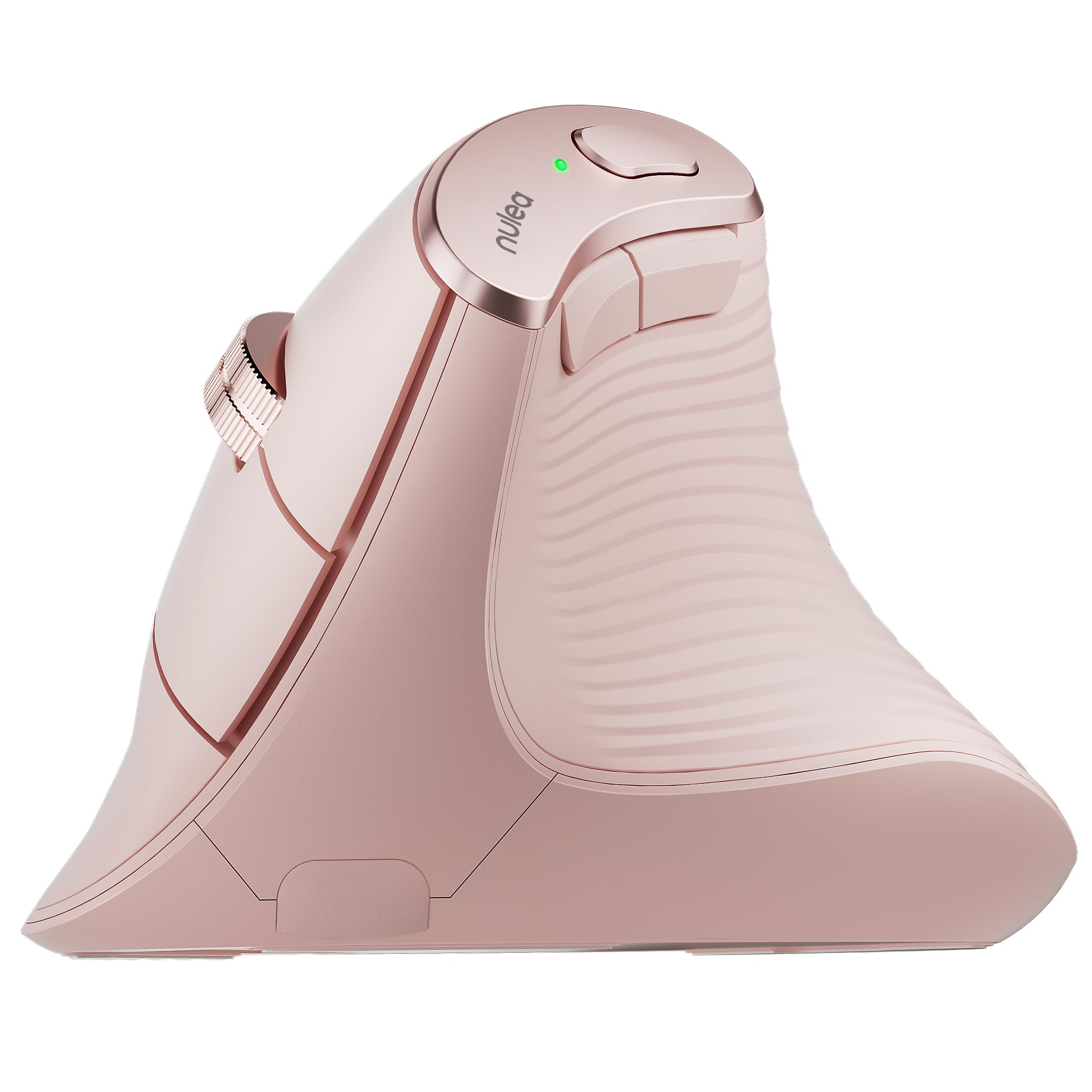 Nulea M510 Wireless Vertical Ergonomic Mouse - 3 Adjustable DPI (800/1200/1600), 2.4G Wireless with 6 Buttons - Compatible with Windows, Mac OS, Laptop & PC (Pink) | Perfect for Office Work, Graphic Design & Long Computer Sessions
