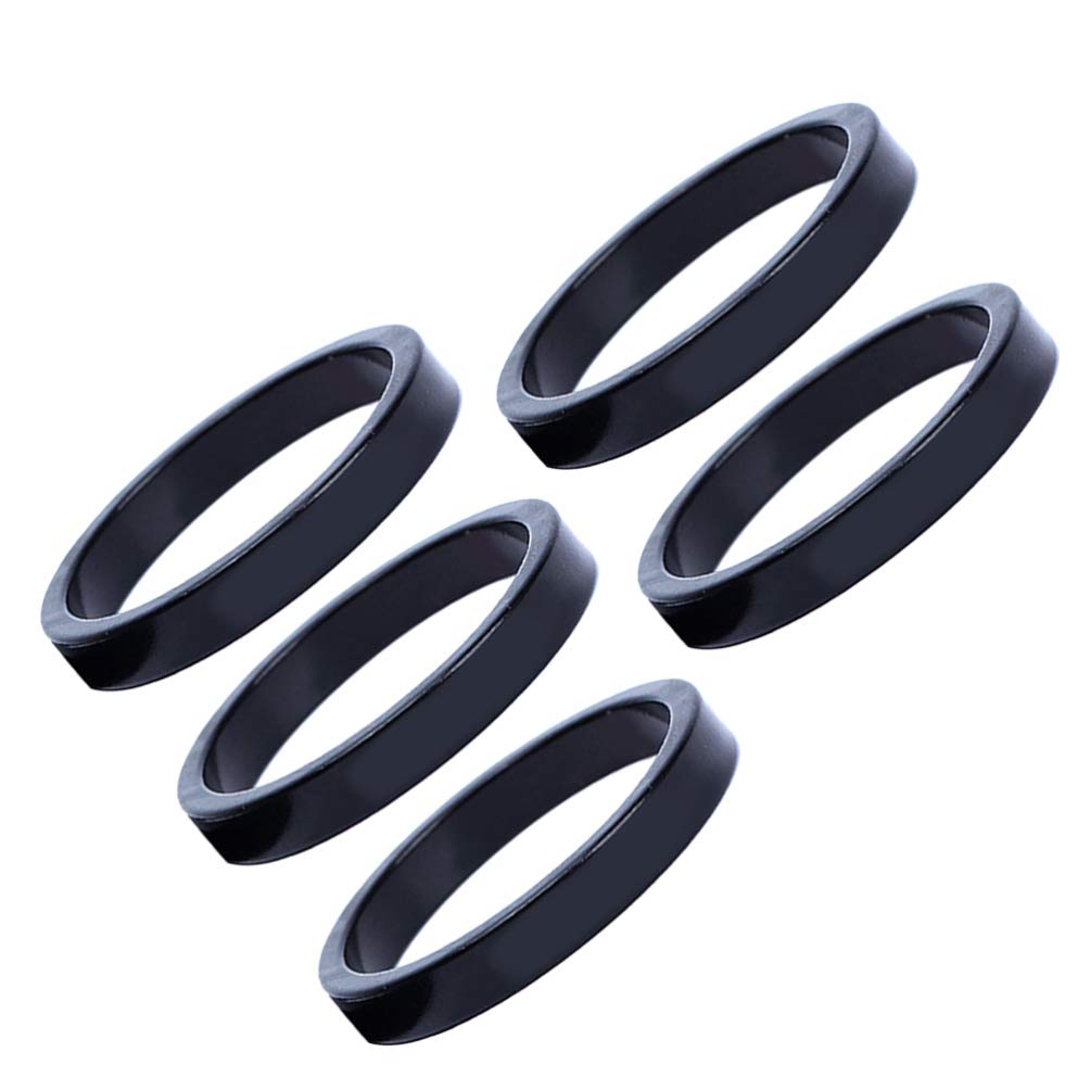 BESPORTBLE 5PCS Aluminum Alloy Bike Headset Spacer Set - 2MM Bicycle Stem Spacers for Road & Mountain Bikes - Lightweight & Durable Cycling Accessories for Bike Maintenance & Upgrades