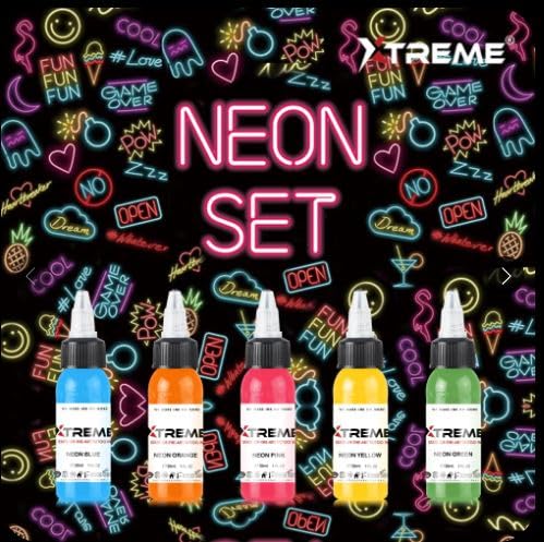 Xtreme Colors Extra Black Tattoo Ink - 1oz Bottle Professional Tattoo Pigment for Artists - Perfect for Black & Grey Tattoos, Line Work, and Shading