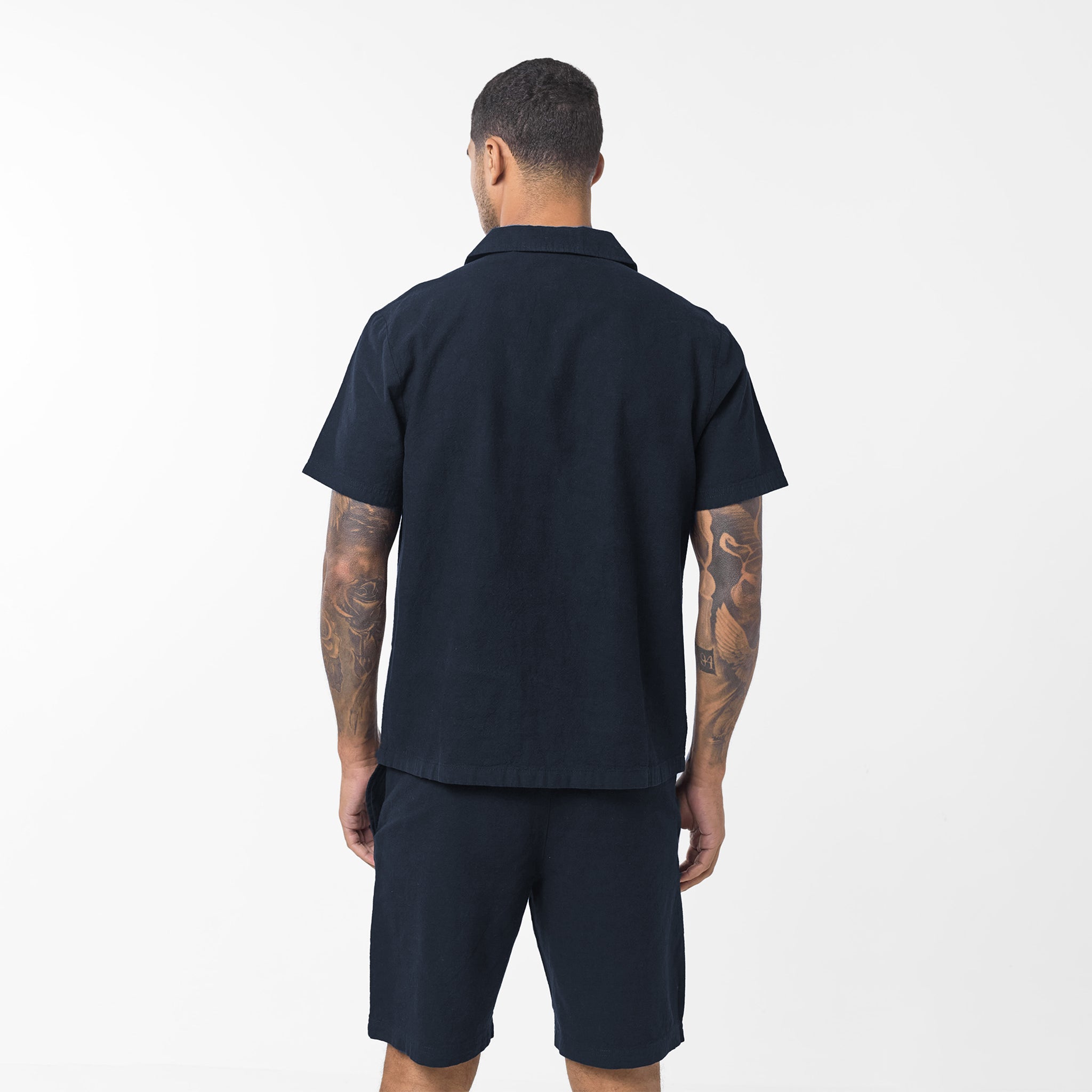 Premium Linen Shorts for Men - Navy Blue | Comfortable & Breathable Summer Casual Wear | Perfect for Beach, Vacation & Outdoor Activities