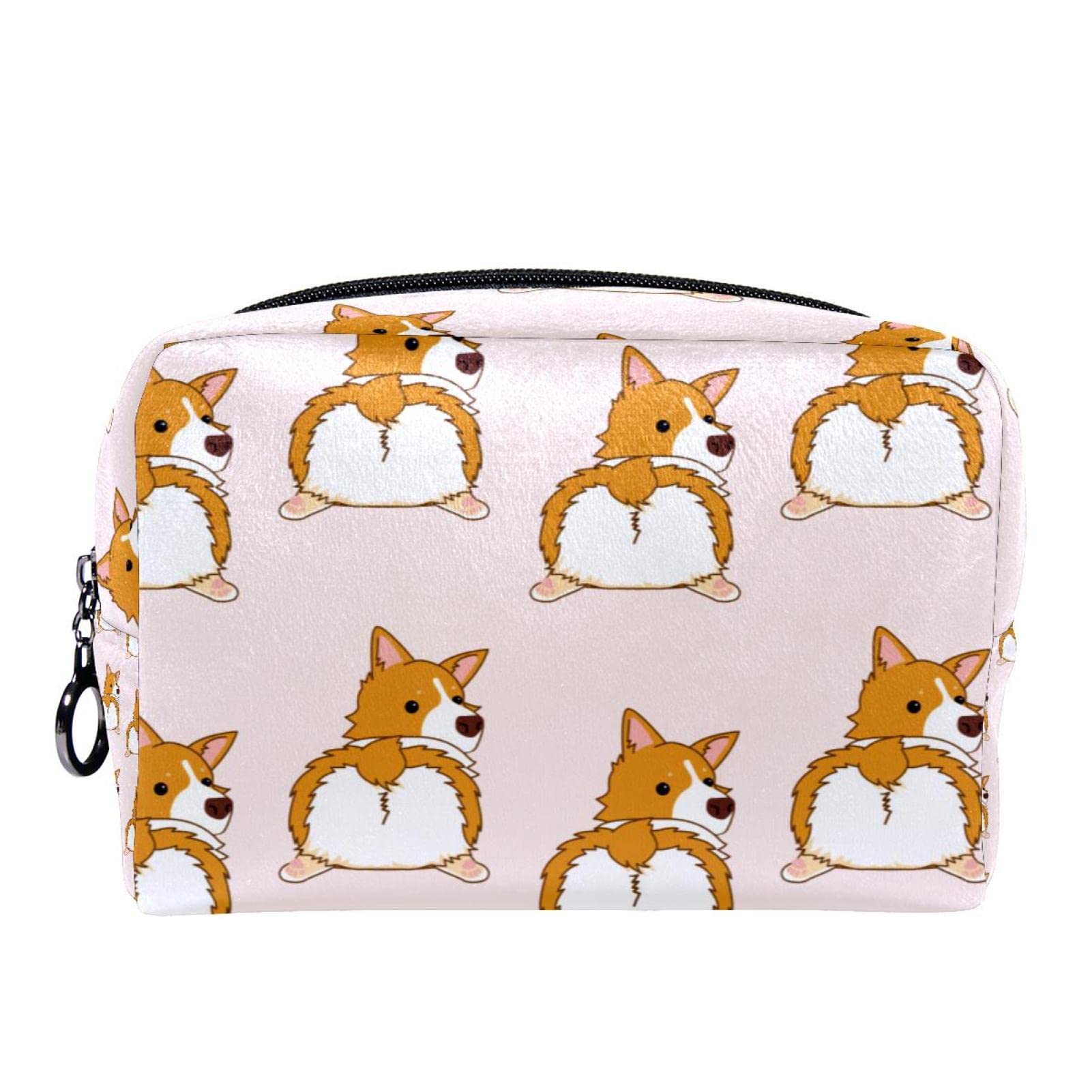 Cute Corgi Dog Makeup Bag for Women - Travel & Toiletry Organizer