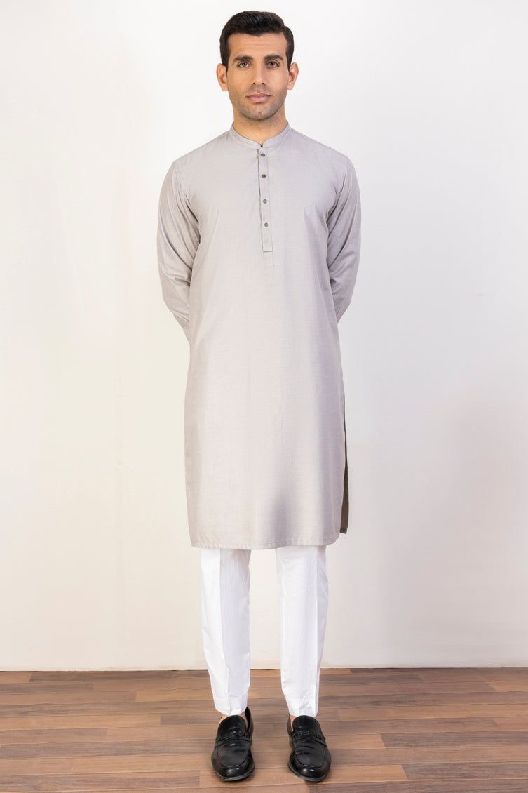 Blended Sand Kurta by J. Junaid Jamshed - Stylish Cotton Embroidered Tunic for Women | Perfect for Casual Wear, Festivals & Special Occasions