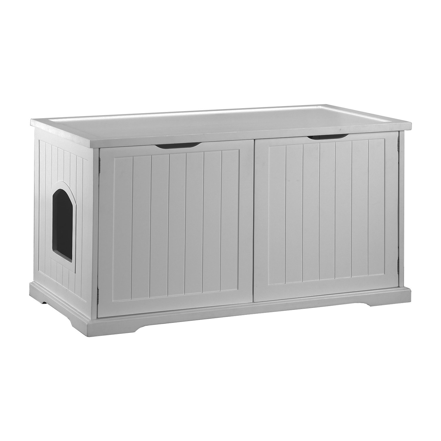 Merry Products Cat Washroom Bench - White Pet Grooming Station for Indoor Cats | Perfect for Bathing, Brushing & Nail Trimming at Home