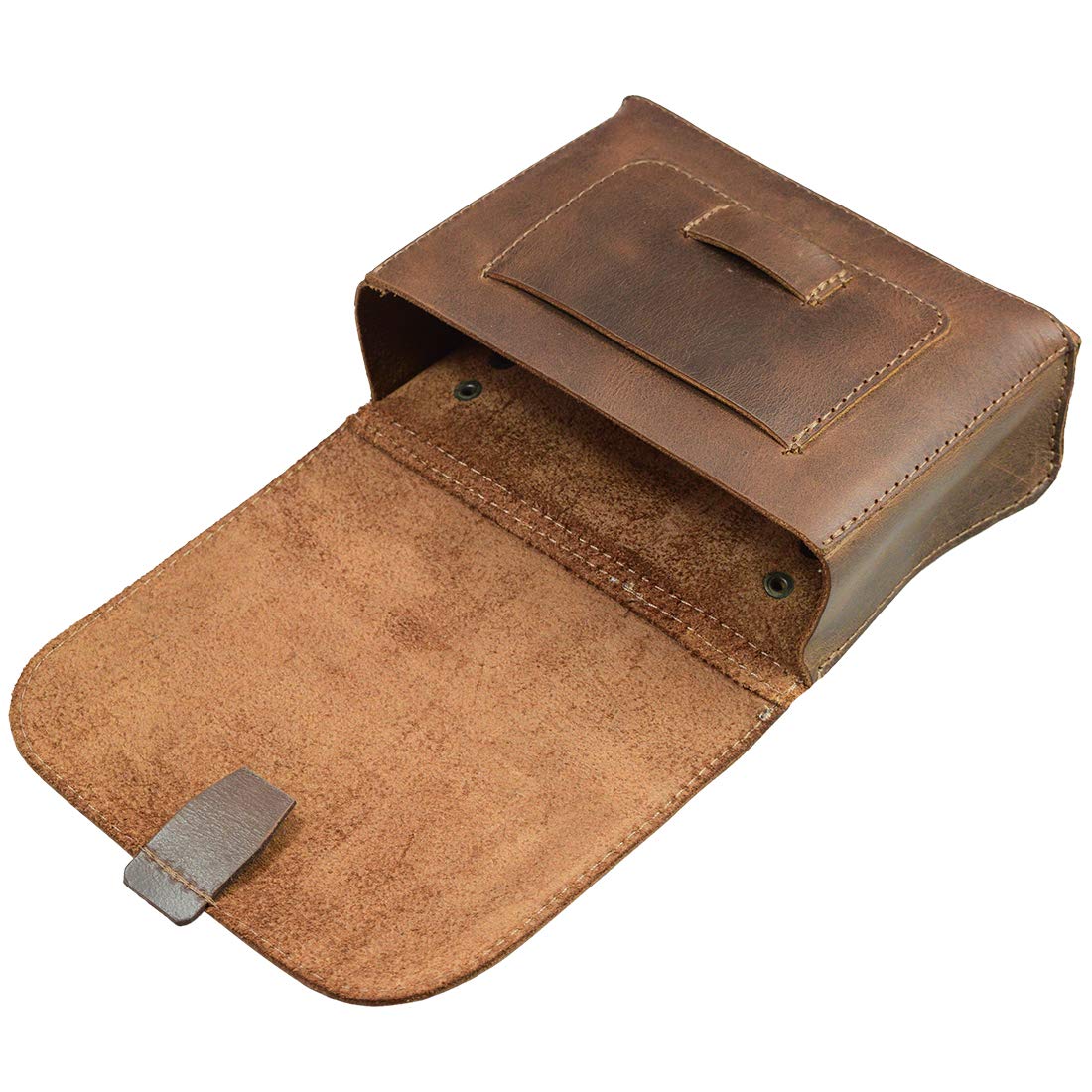 Genuine Leather Fanny Pack for Women & Men - Crossbody Waist Bag & Belt Bag - Stylish Brown Leather Pouch for Travel, Outdoor Adventures & Daily Use - Perfect as Bum Bag or Field Notes Cover