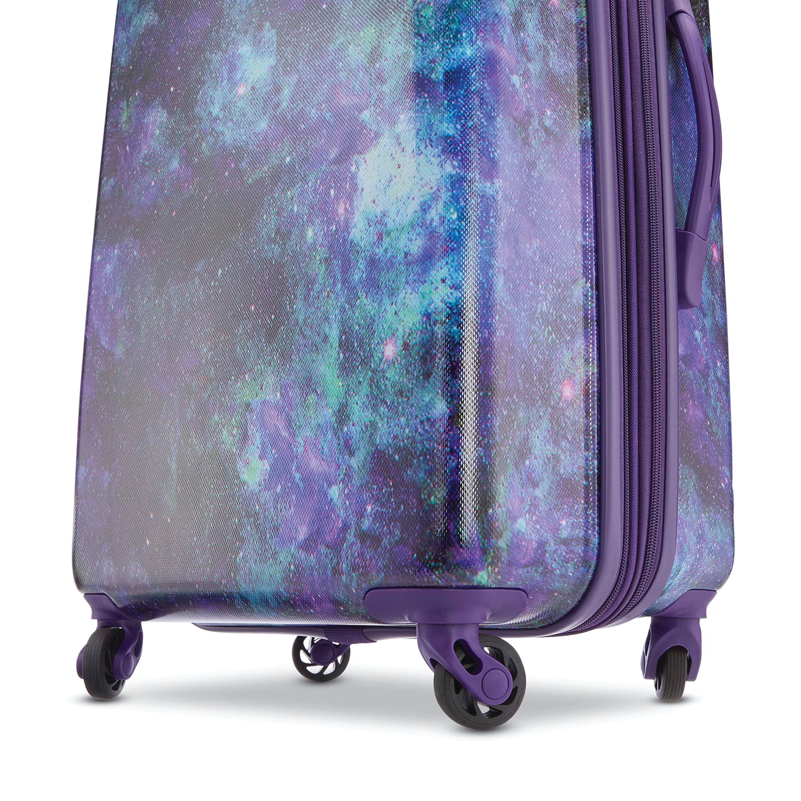American Tourister Moonlight 28-Inch Hardside Expandable Luggage with 360° Spinner Wheels - Lightweight Checked Suitcase for Travel, Vacations & Business Trips (Cosmos Blue)