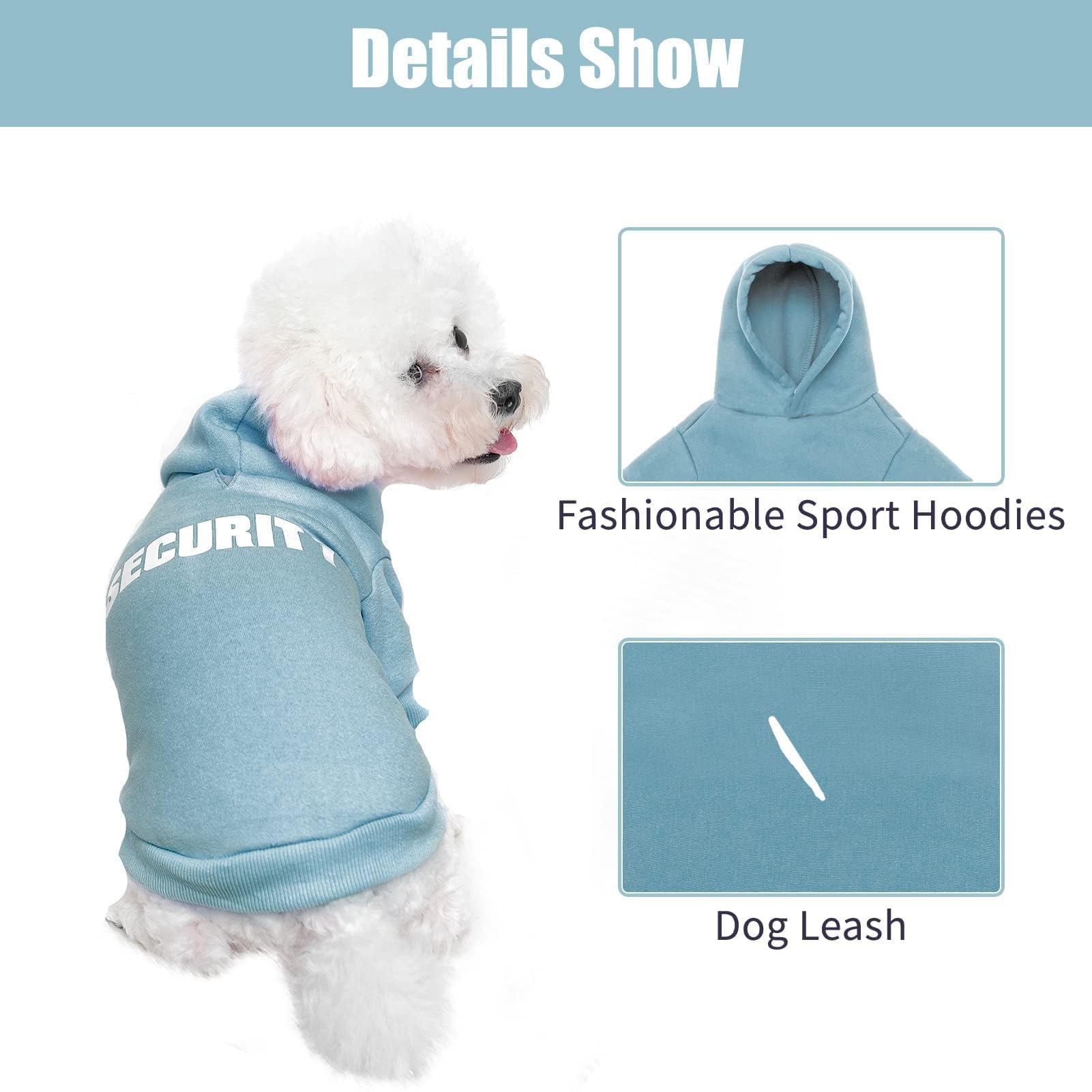BINGPET Warm Fleece Dog Hoodie - Soft Brushed Winter Puppy Sweater with Hood, Cozy Pet Coat for Small Medium Dogs & Cats - Perfect for Cold Weather Walks & Indoor Comfort