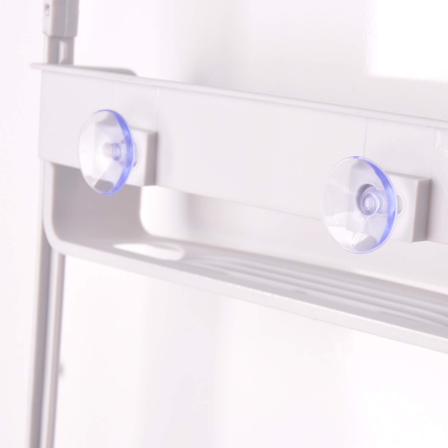 R FLORY 2-Tier Detachable Plastic Shower Caddy - Wall Mount Bathroom Organizer with Easy Dry Design, Space Saving Storage for Shampoo, Soap & Bath Essentials (Blue) - Perfect for Small Bathrooms, Showers & Dorm Rooms