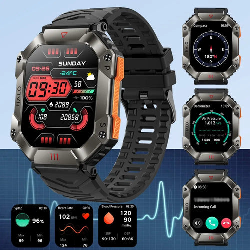 SENBONO 2023 Smart Watch for Men with Compass, Barometer, Altimeter & GPS Tracking - Perfect for Hiking, Running & Outdoor Adventures