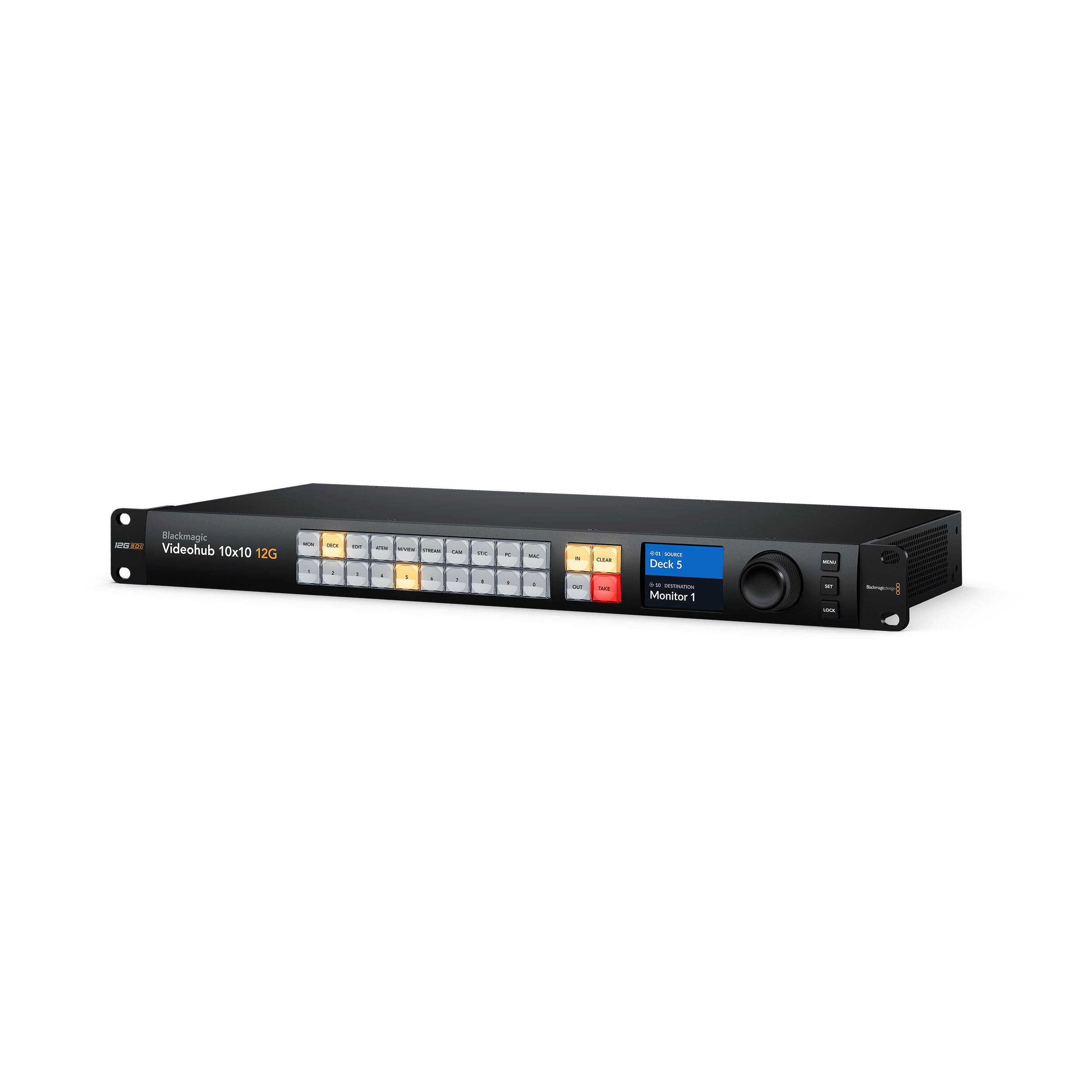Blackmagic Design Videohub 10x10 12G SDI Router - Professional Video Switcher for Live Production & Broadcast Studios | Ideal for Multi-Camera Setups & Video Streaming