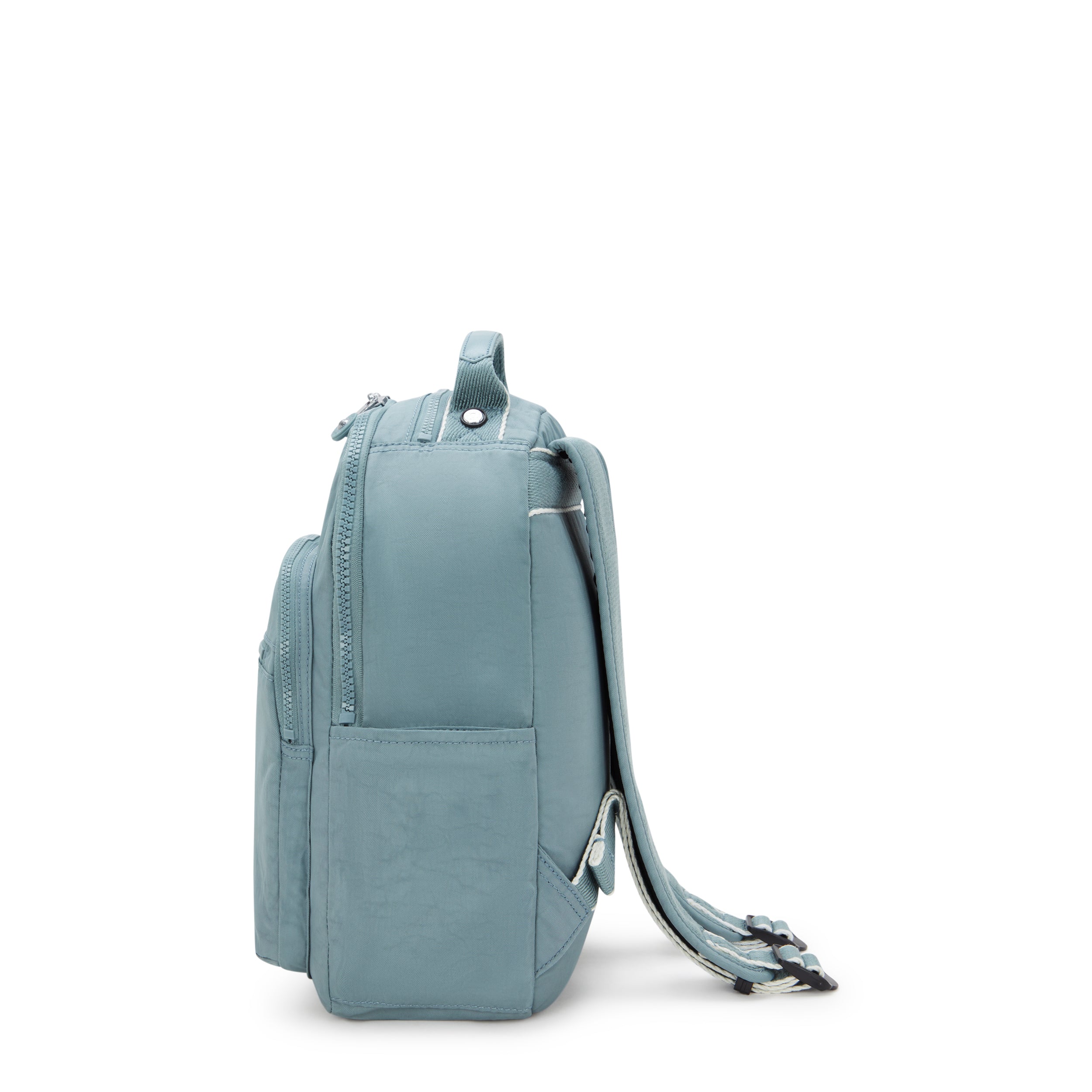 Kipling Seoul Small Tablet Backpack - Lightweight Laptop Bag for Women & Men, Water-Resistant Travel Backpack with Multiple Pockets (Relaxed Grey) - Perfect for Work, School & Daily Commute