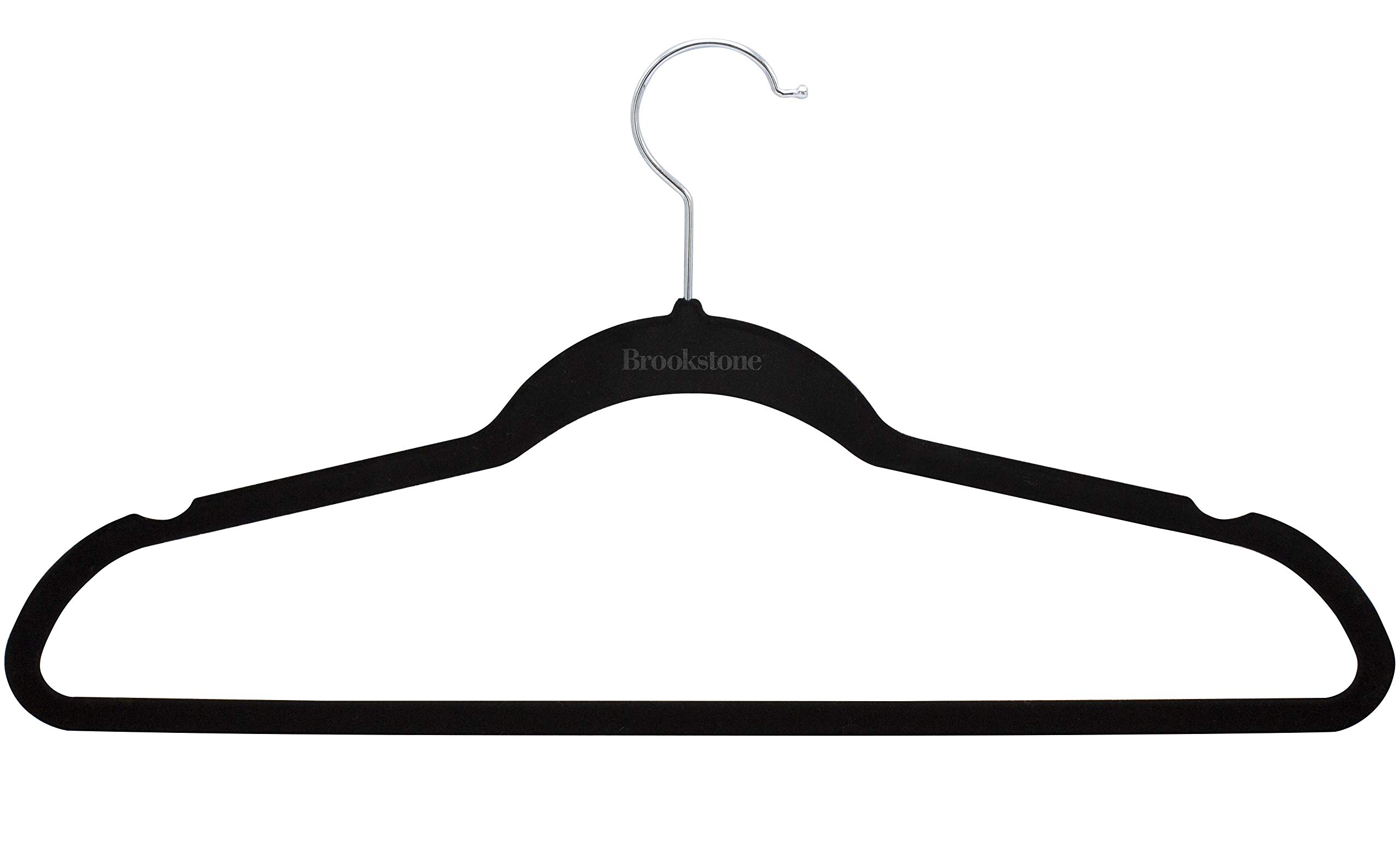 BROOKSTONE 25 Pack Velvet Hangers - Non-Slip 360° Swivel Hook, Lightweight Slim Space Saving Closet Organizers for Shirts, Pants, Dresses & Coats - Strong Durable No Fabric Staining Garment Hangers